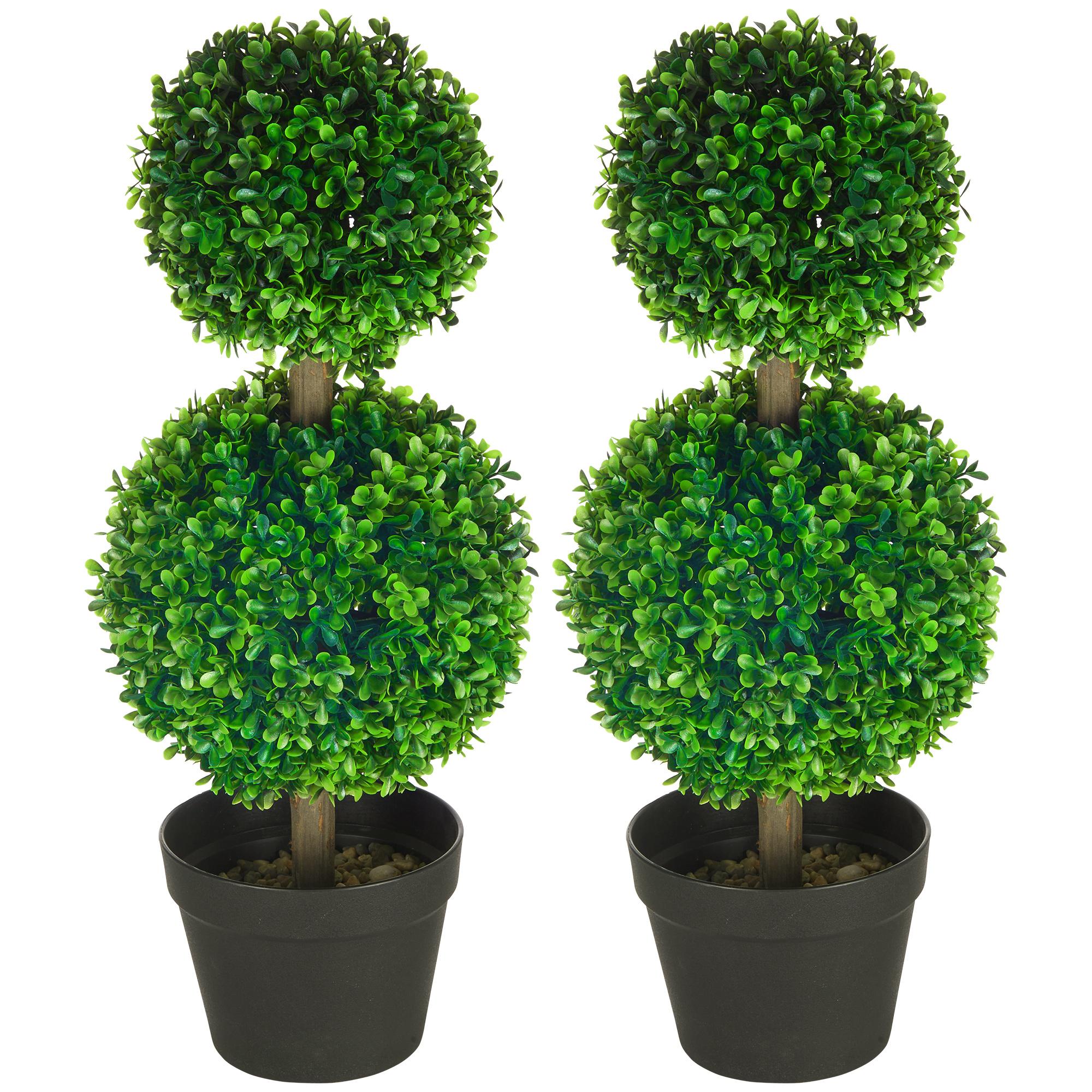 23.6 Inch Boxwood Topiary Set of 2