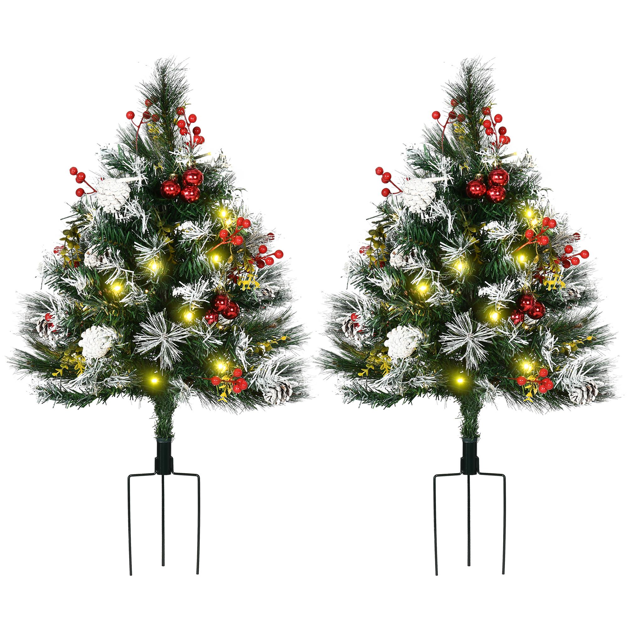 2 ft Berry Christmas Tree with Warm White LEDs