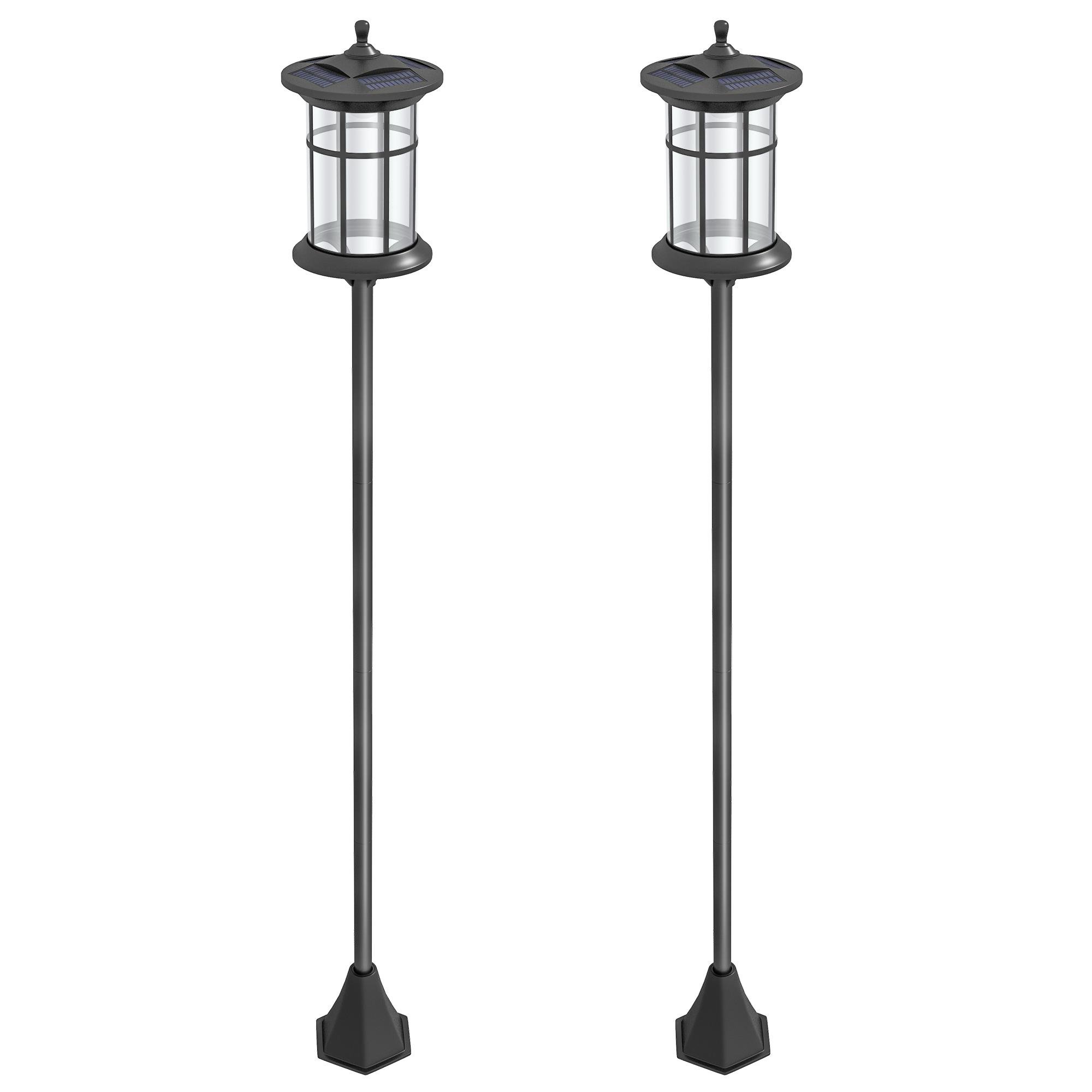 72 Inch Solar Post Lamp, IP44 Outdoor 2-Pack