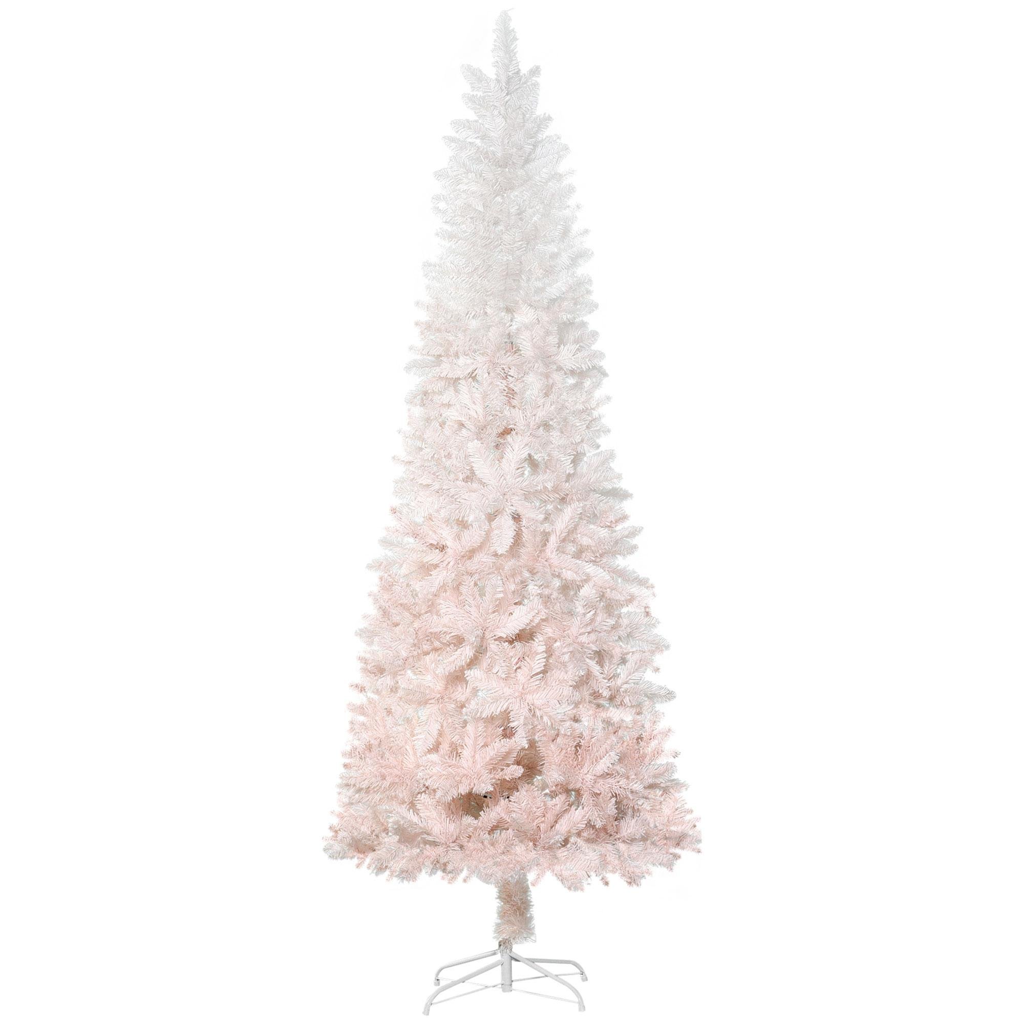 6 ft pink white tree with auto-open branches