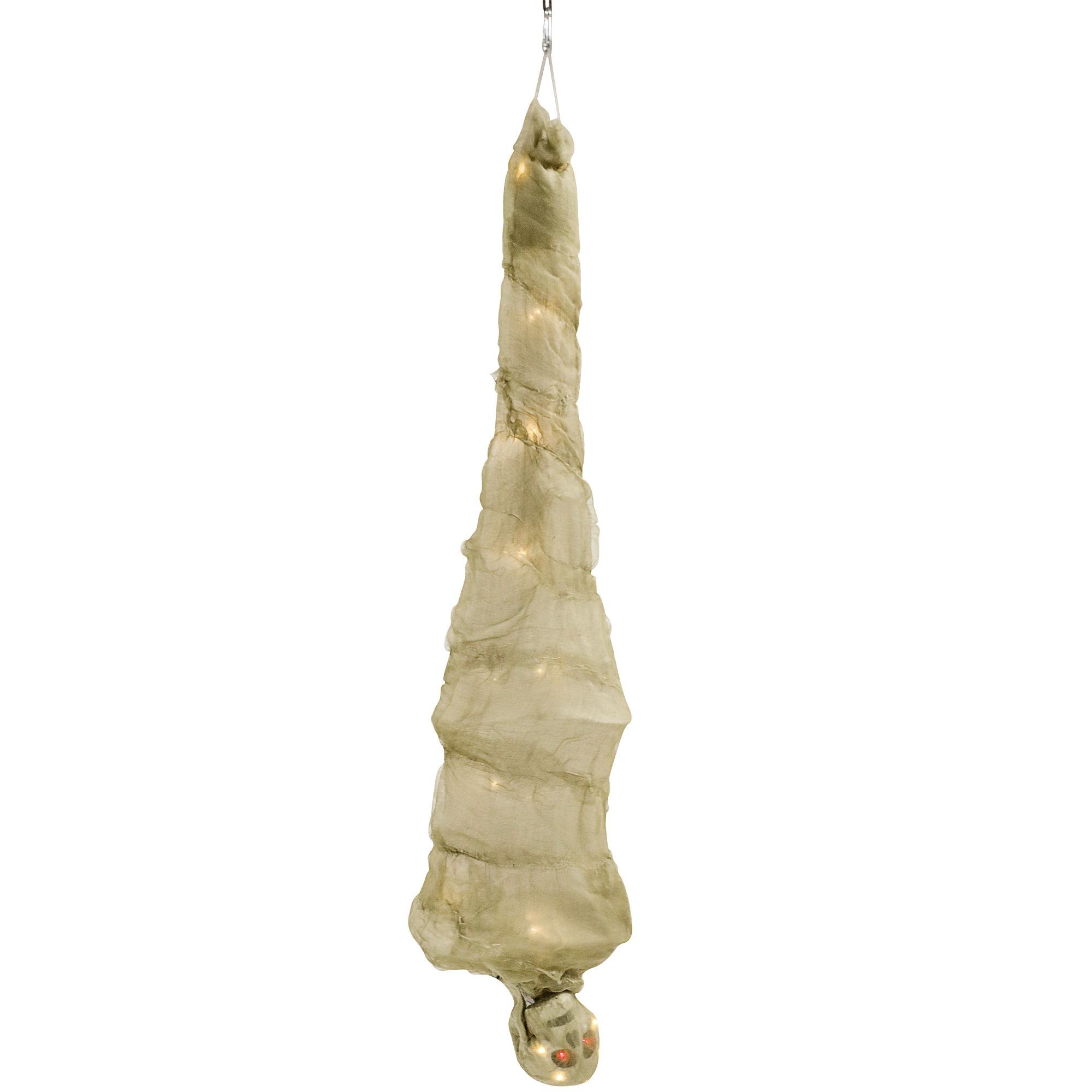 6 ft hanging mummy with sound activation for Halloween