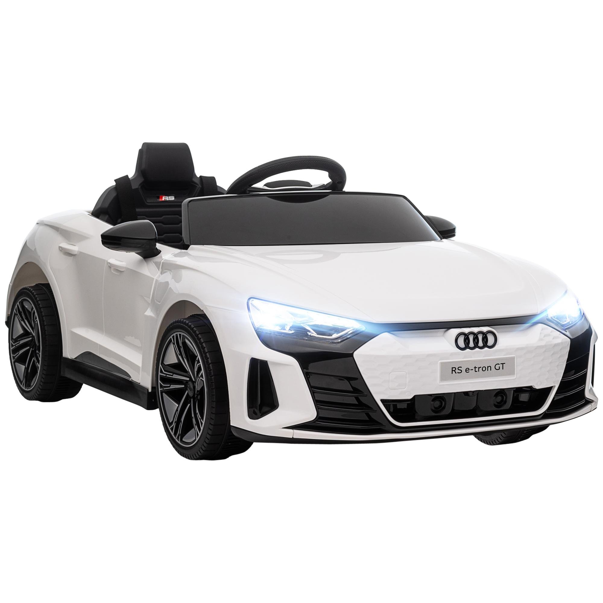 White 12V Kids Ride-On Car with Remote Control