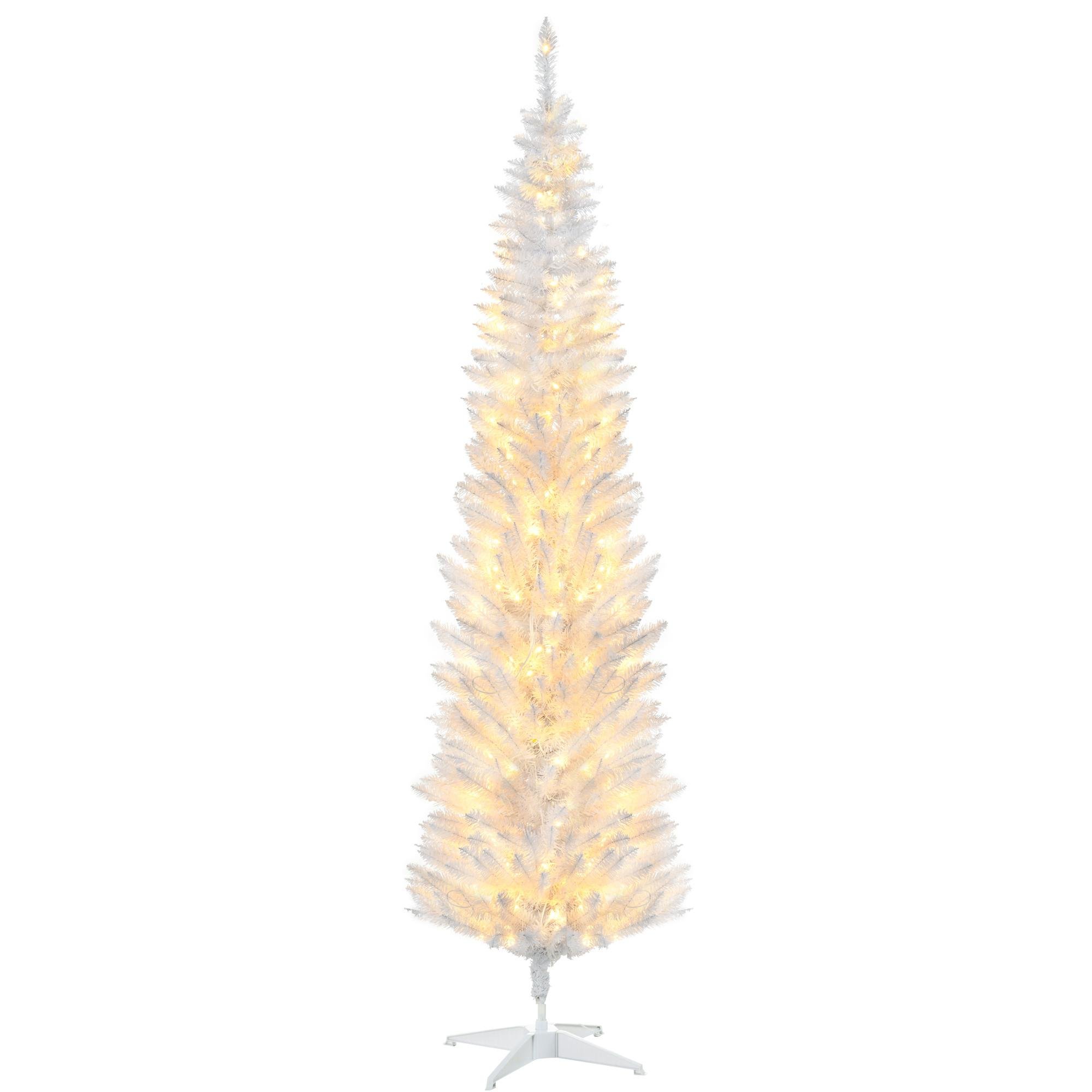 7 ft Pre-Lit Pencil Tree with 200 Warm White LEDs