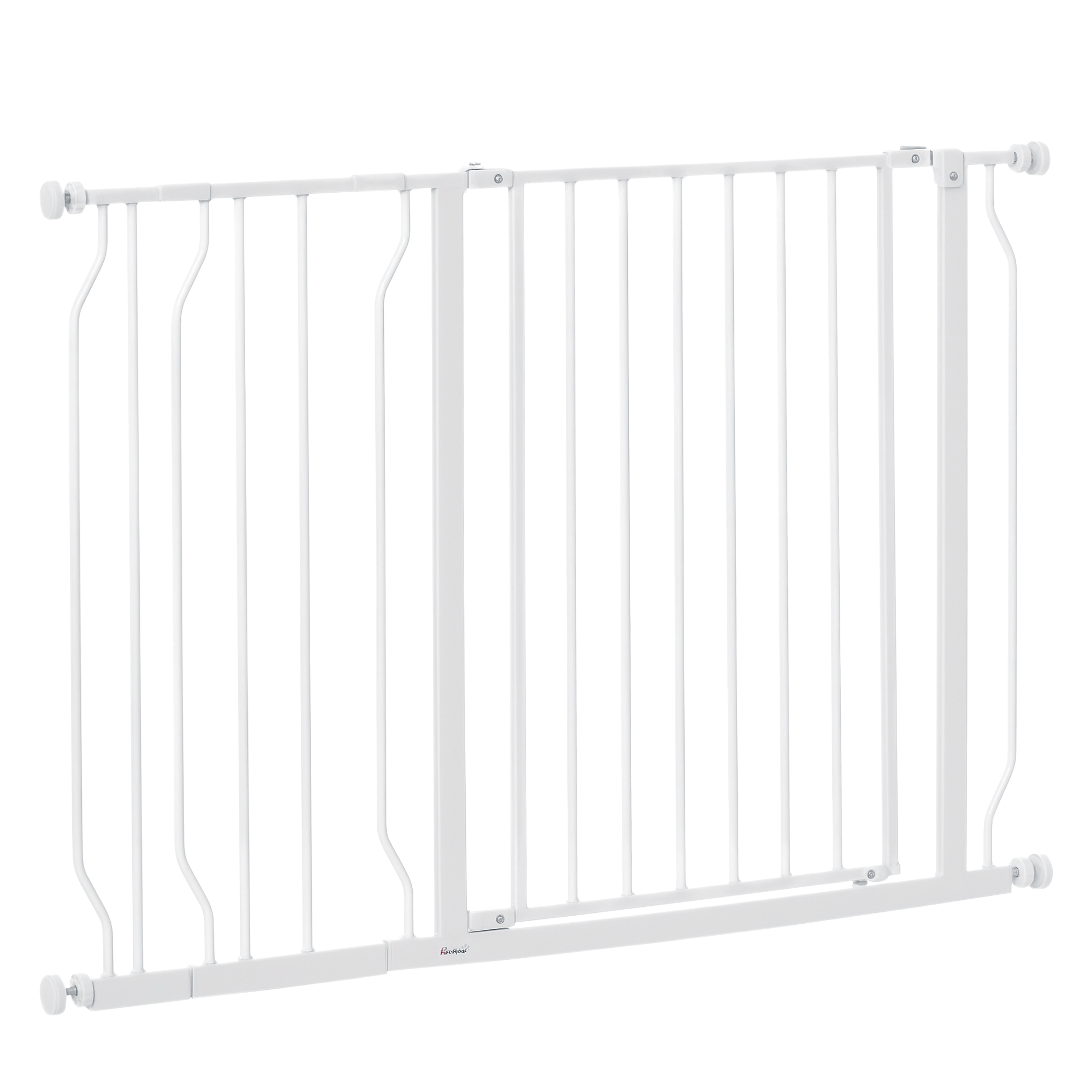 White Alloy Steel Dog Barrier, Adjustable 29.5-45.3 in