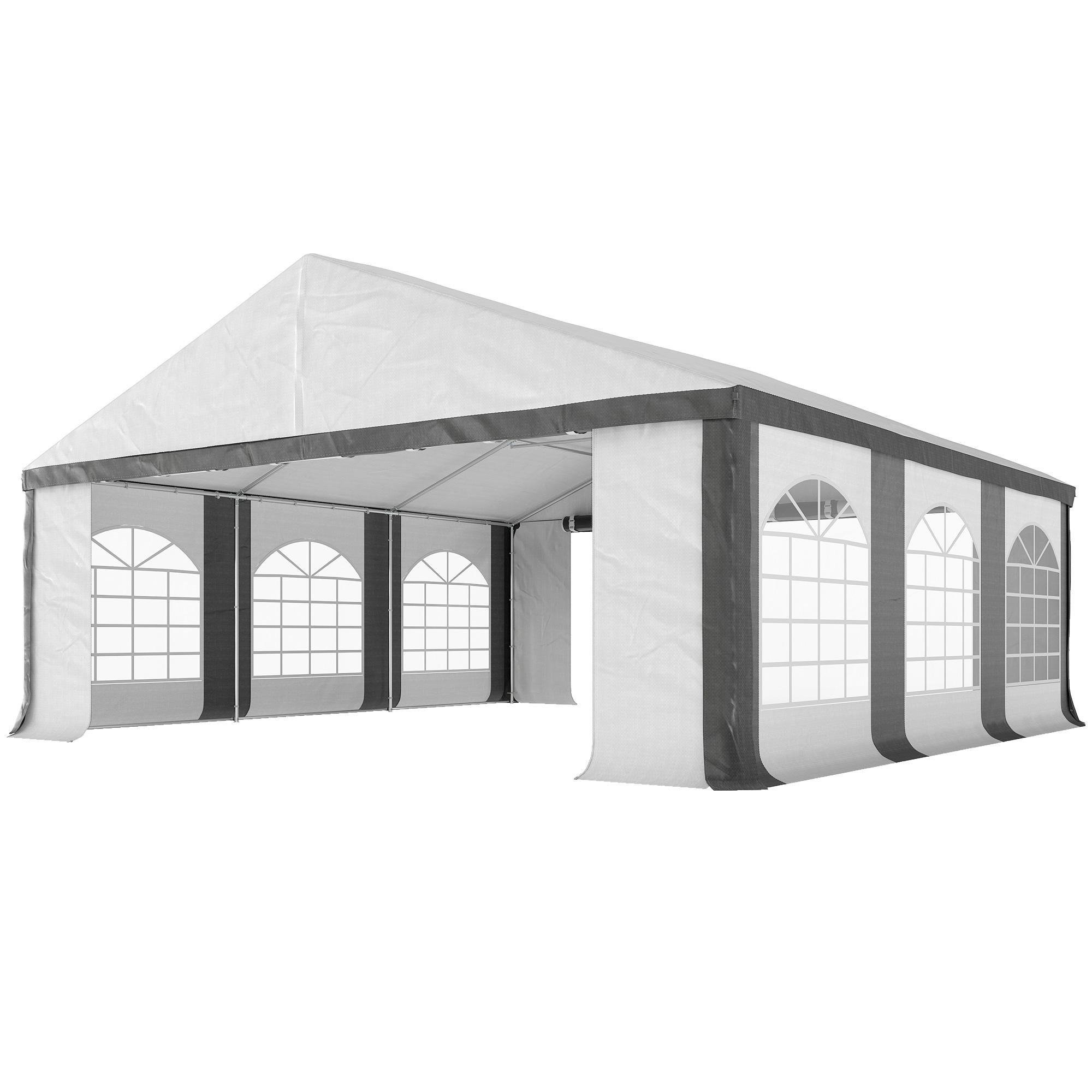 20x20 Grey Party Tent with Removable Sidewalls