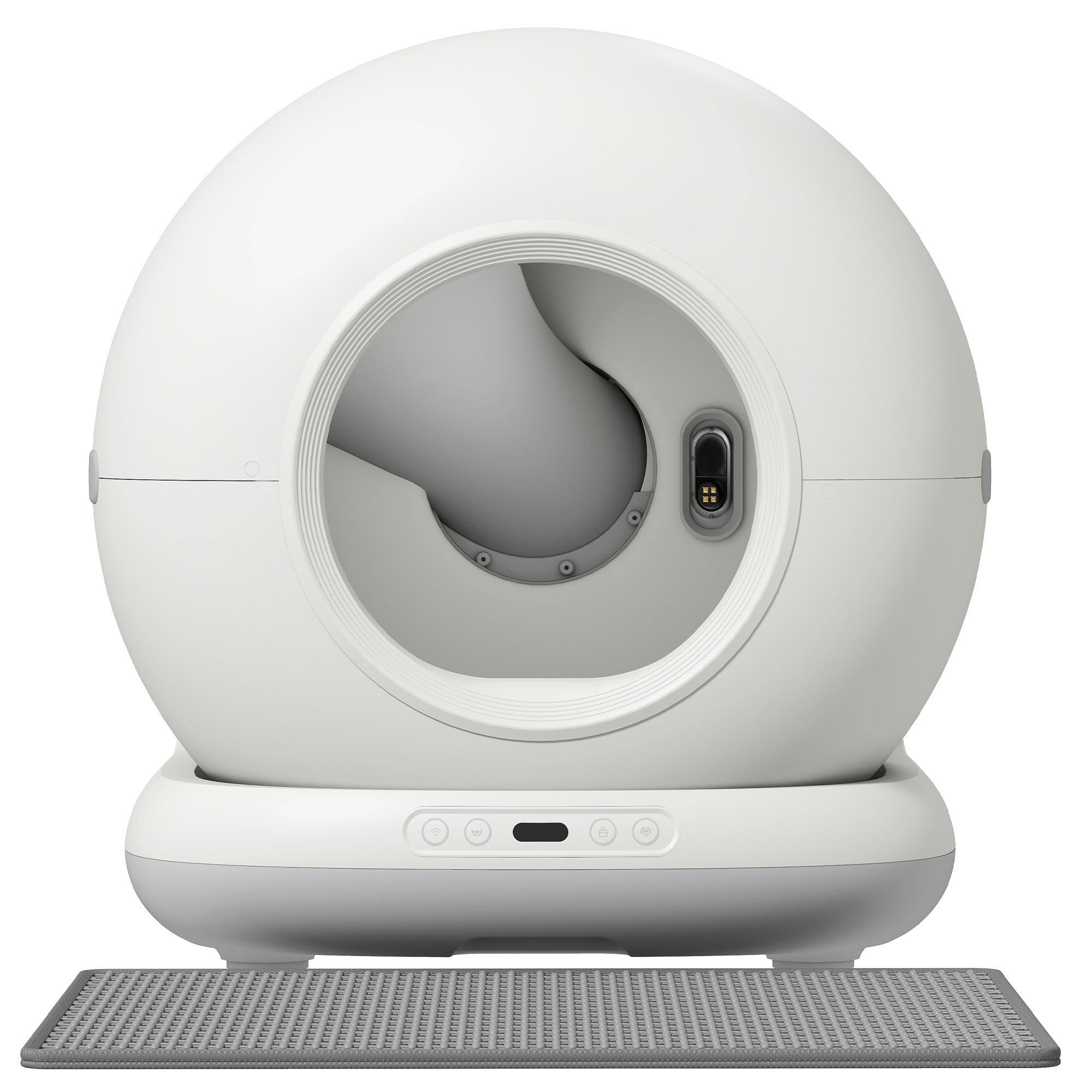 White 72L Automatic Litter Box with App Control