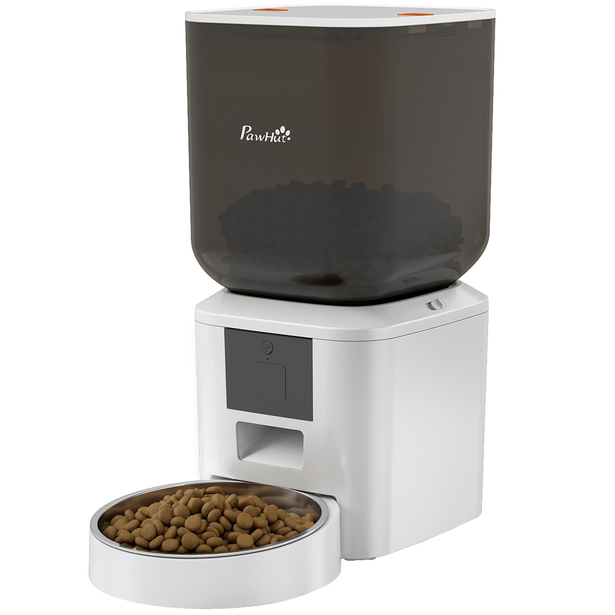 White 8L WiFi Pet Feeder with Voice Calls