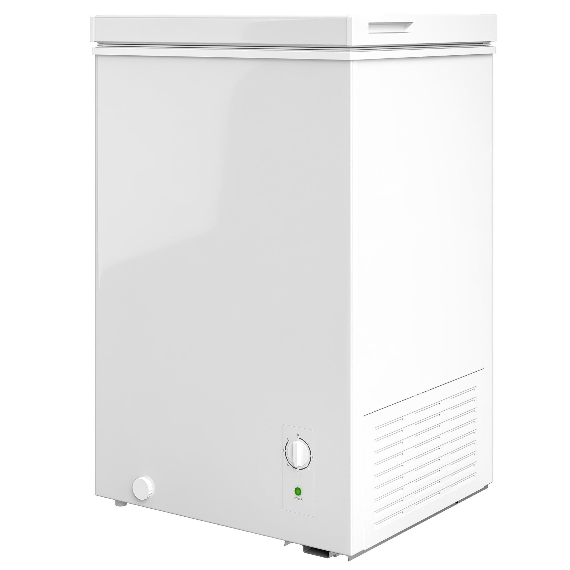 White 99L Chest Freezer with Adjustable Thermostat