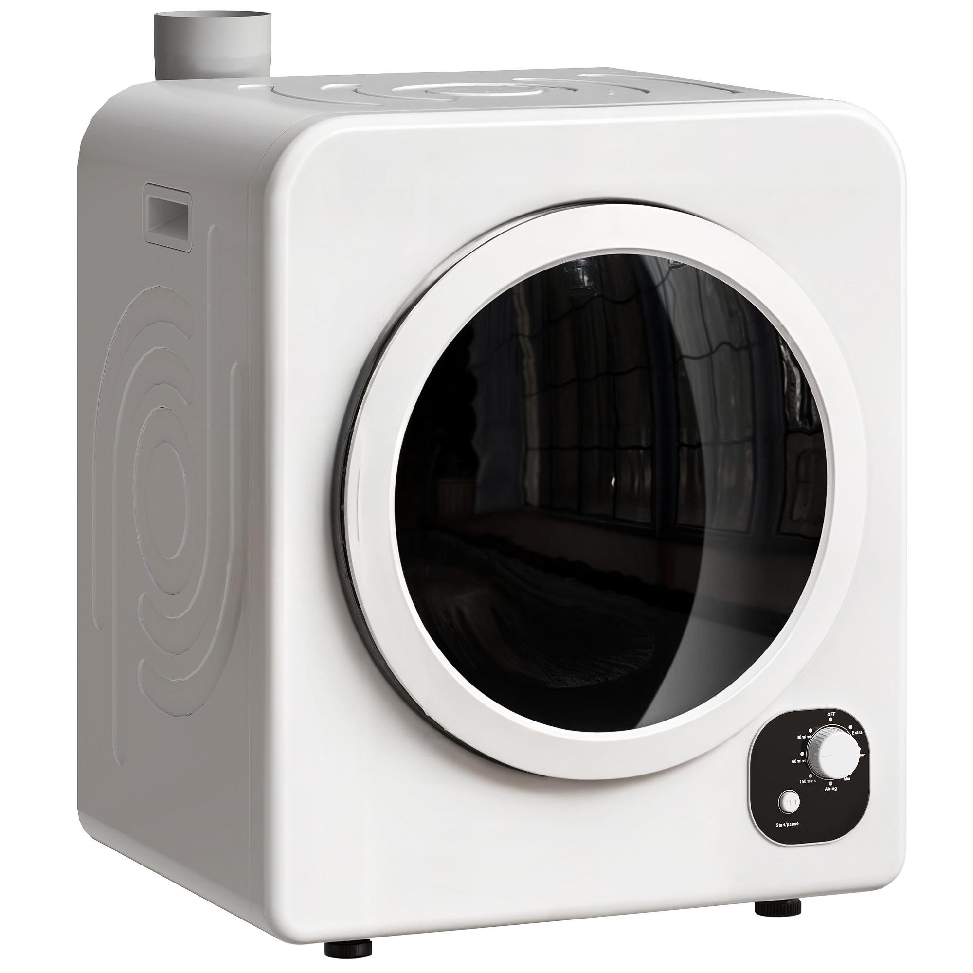 White Compact Clothes Dryer with 2.6 cu. ft. Capacity