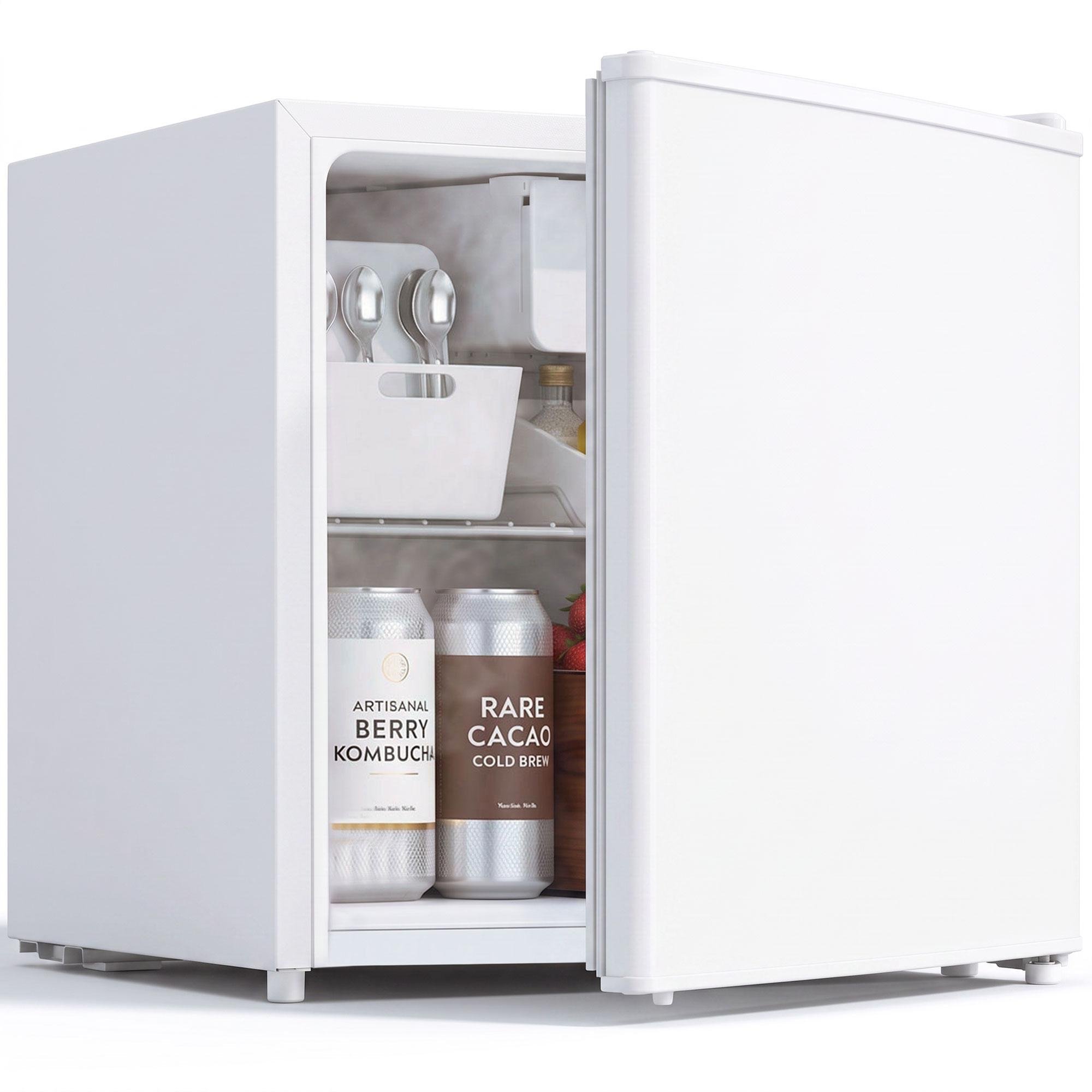 White 46L Mini Fridge with Reversible Door