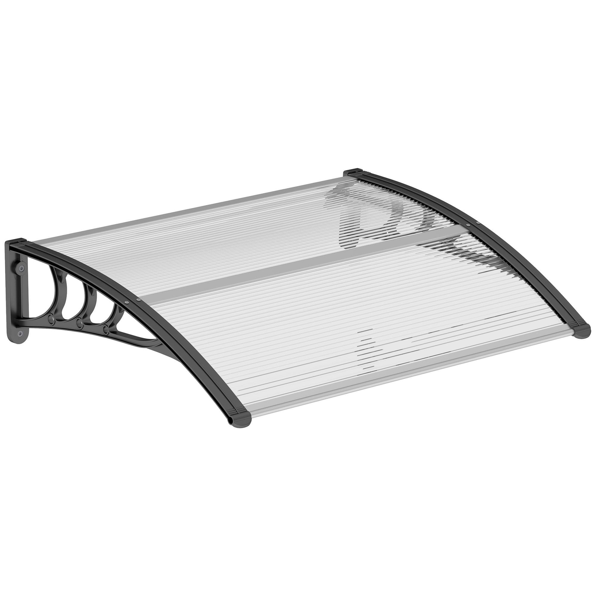 White 47 Inch Door Awning, Polycarbonate Cover