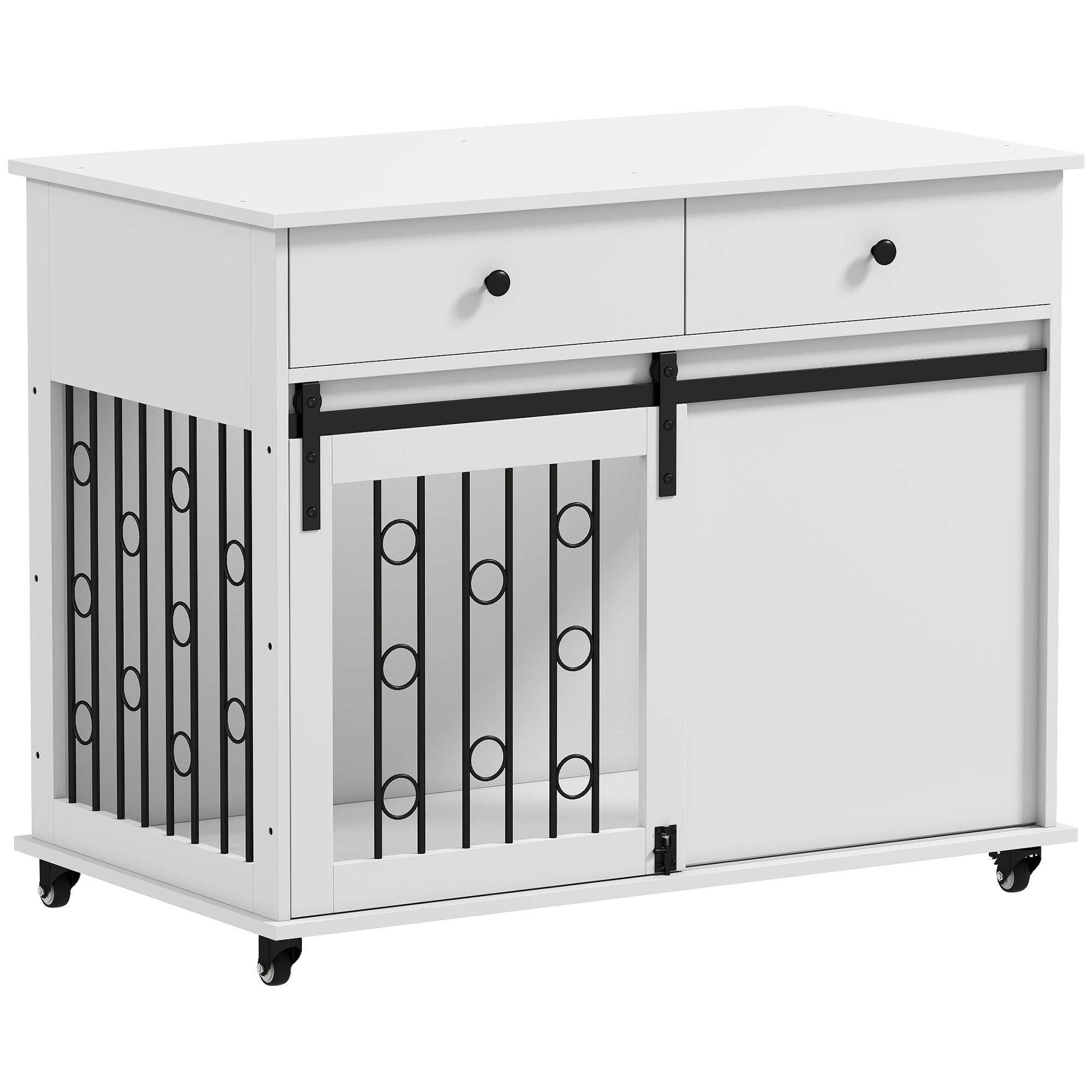 White 39.4 inch crate furniture with drawers
