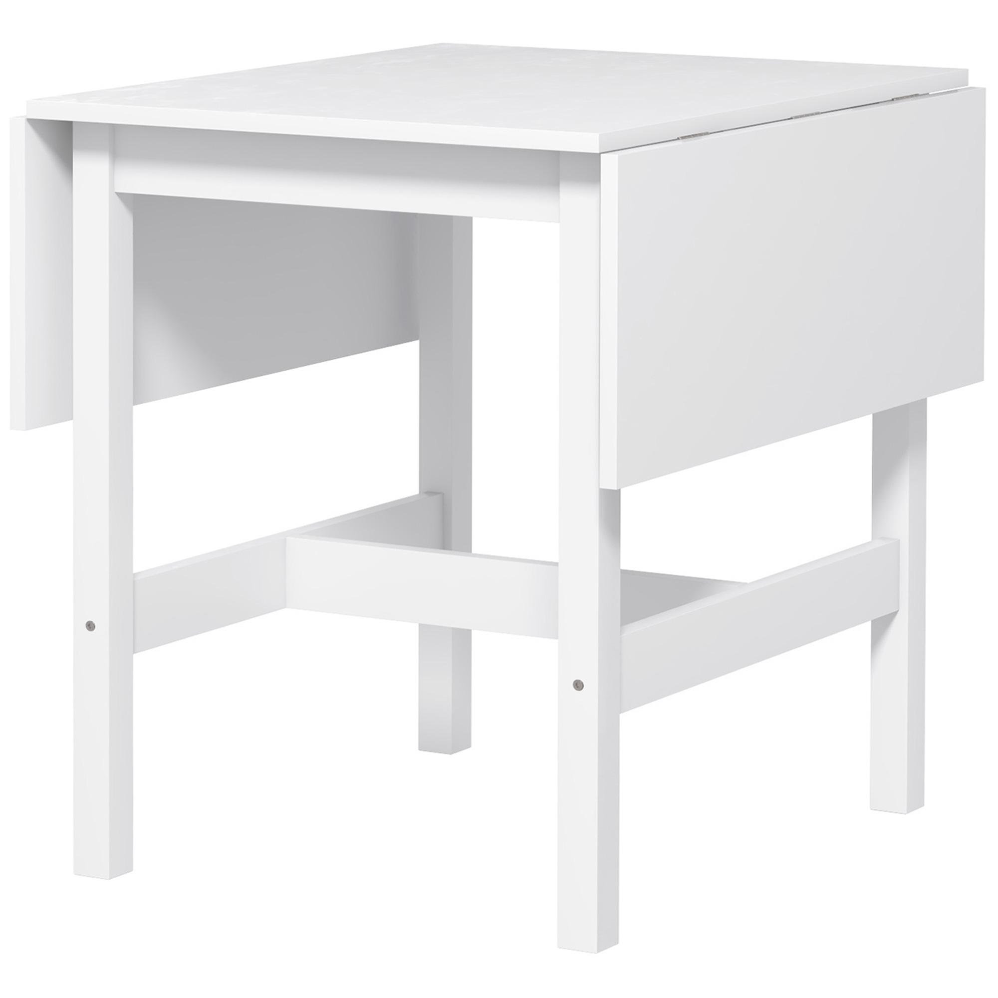 White Pine Drop Leaf Table, Folding Design for Small Spaces
