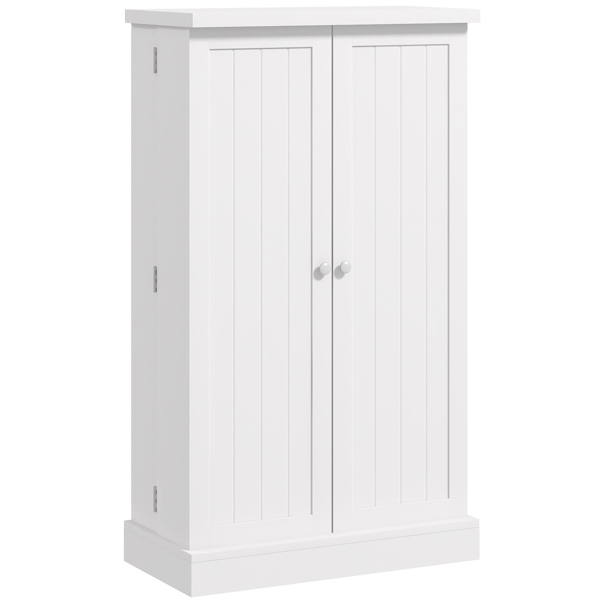 White 5 Tier Pantry Organizer with Adjustable Shelves
