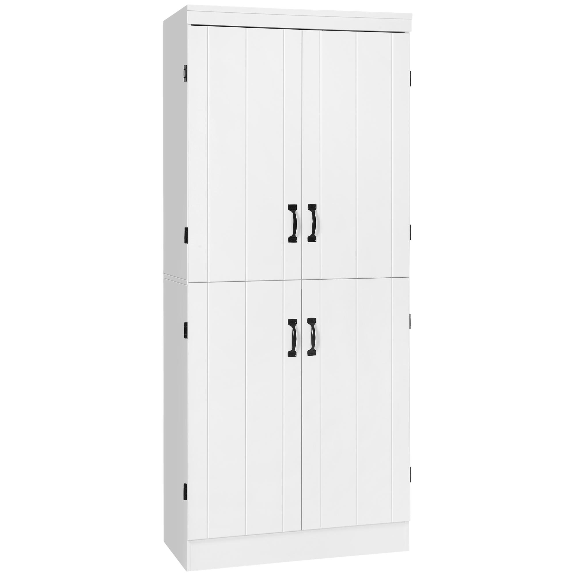 White 70 Inch Pantry Organizer with Adjustable Shelves