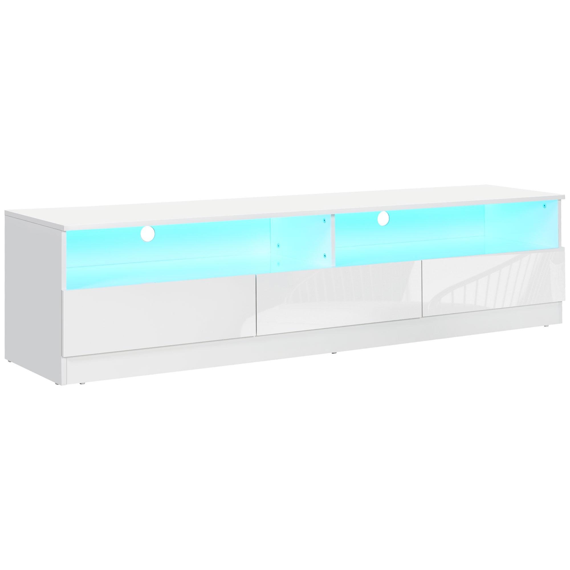 High Gloss LED TV Stand for TVs Up to 75 Inches