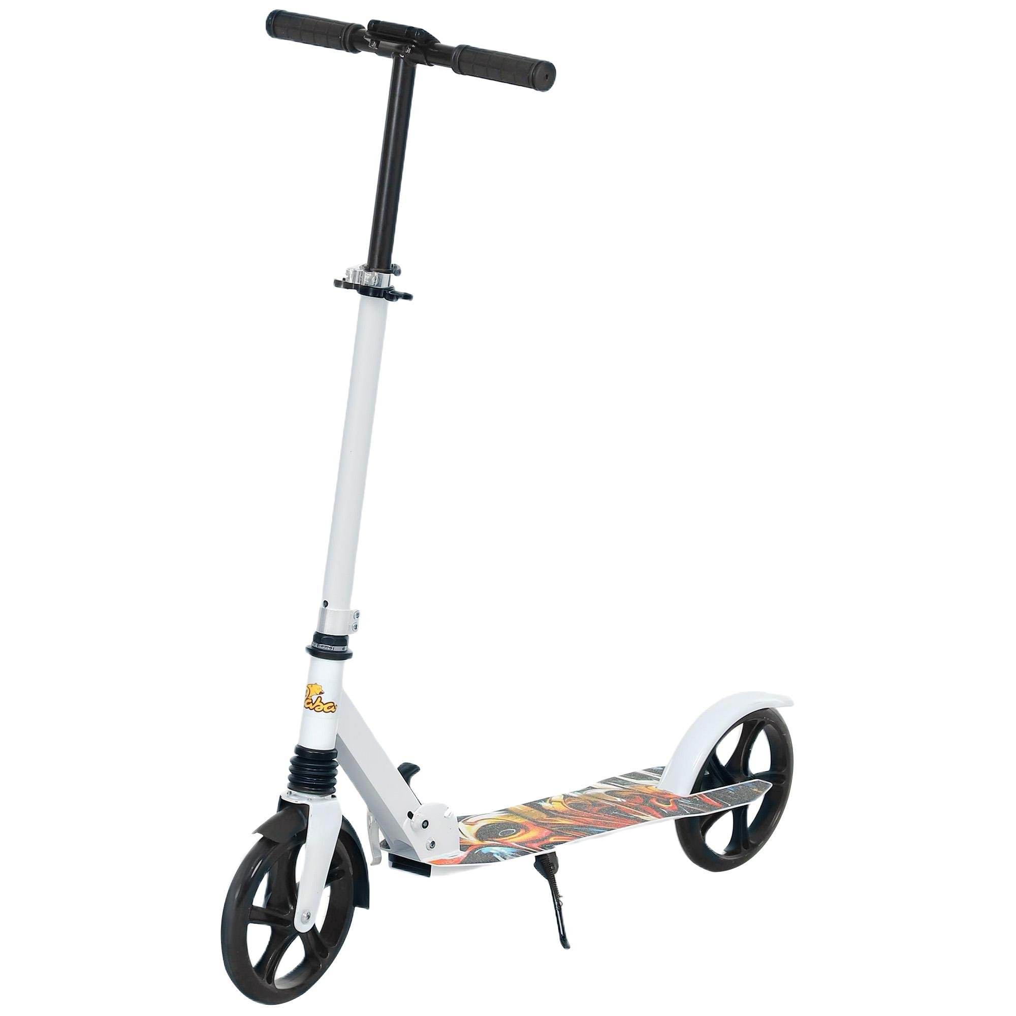 White 200mm Kids Scooter with Adjustable Height