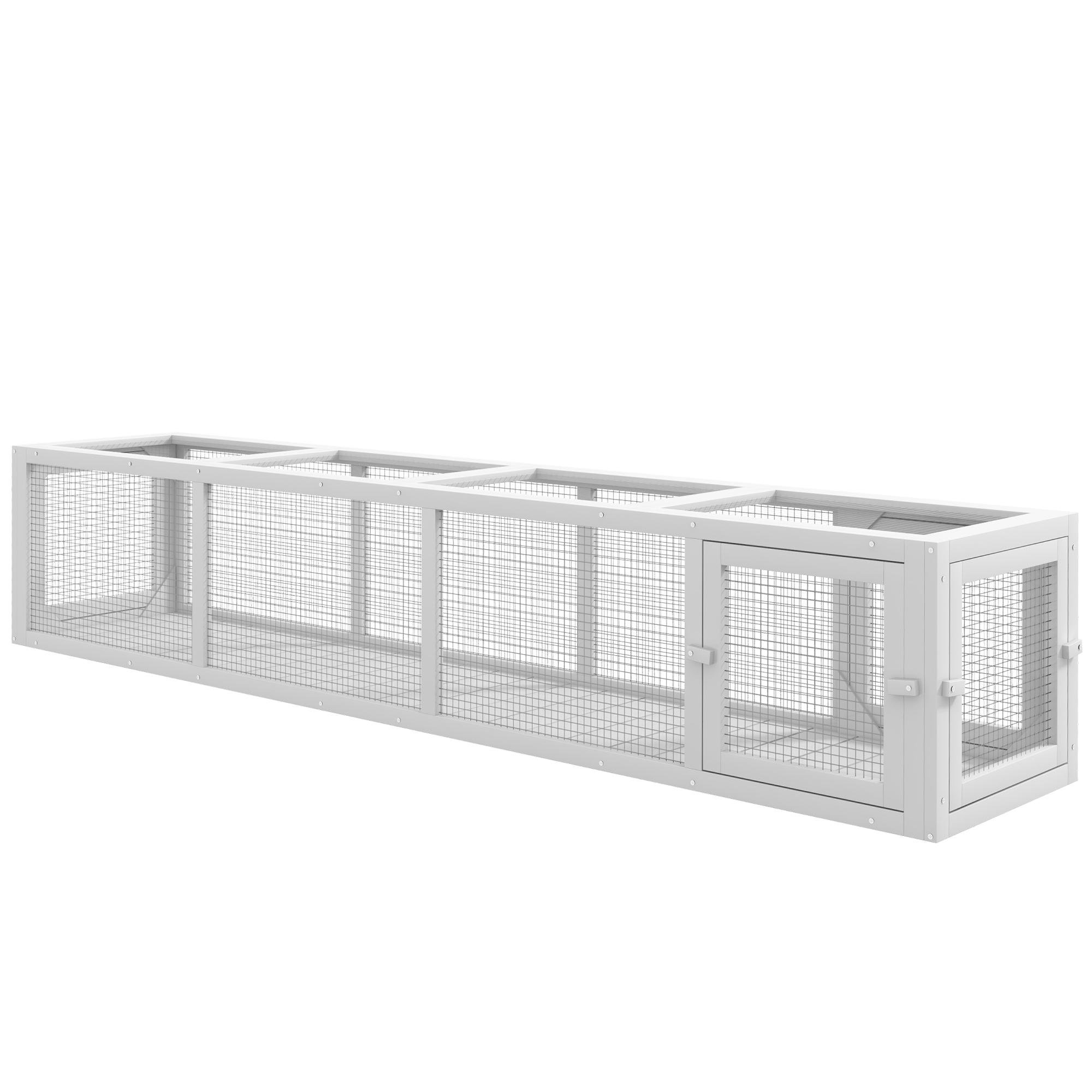 White Extendable Cat Tunnel, 78.7-Inch Outdoor Enclosure