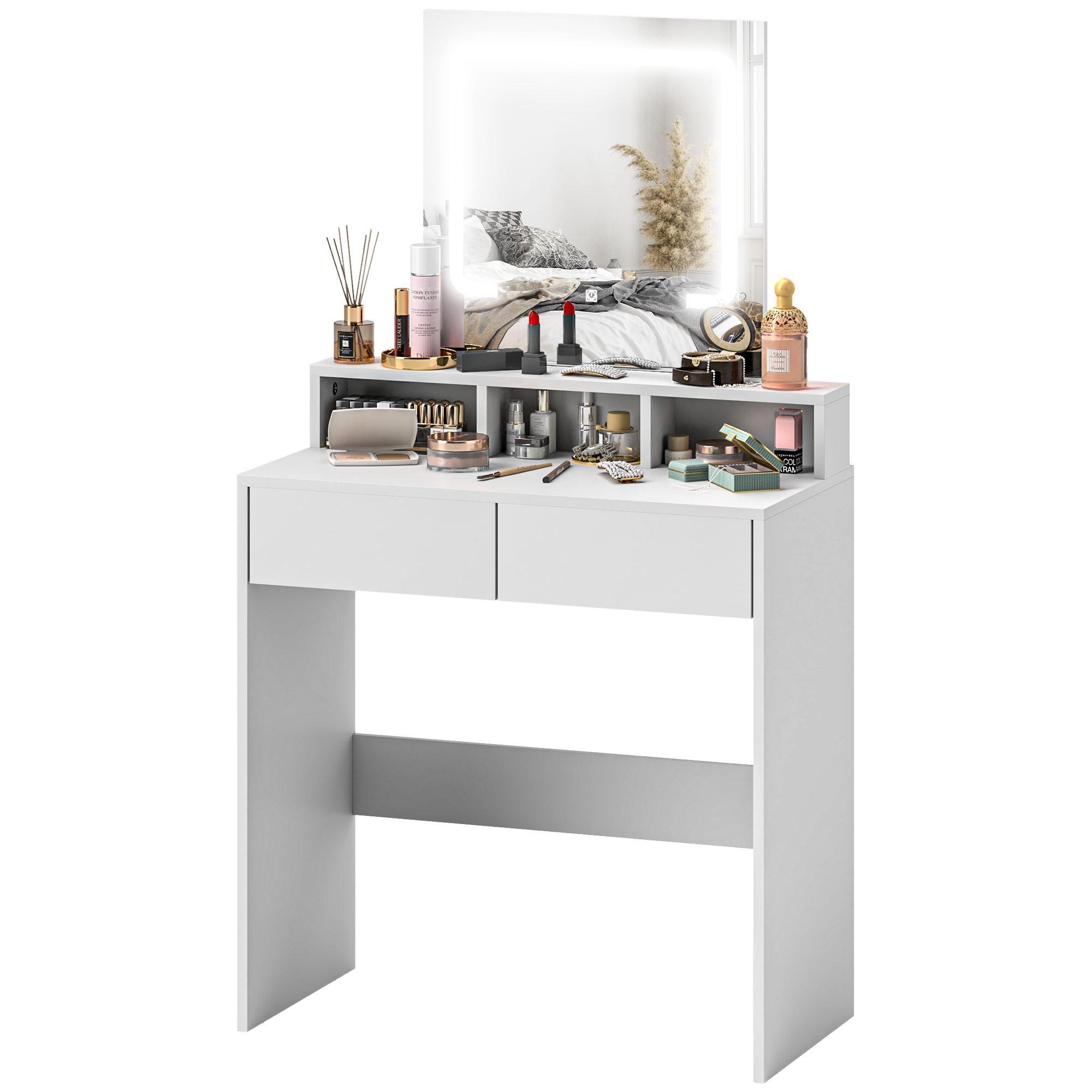 White LED Makeup Vanity with Three Light Settings