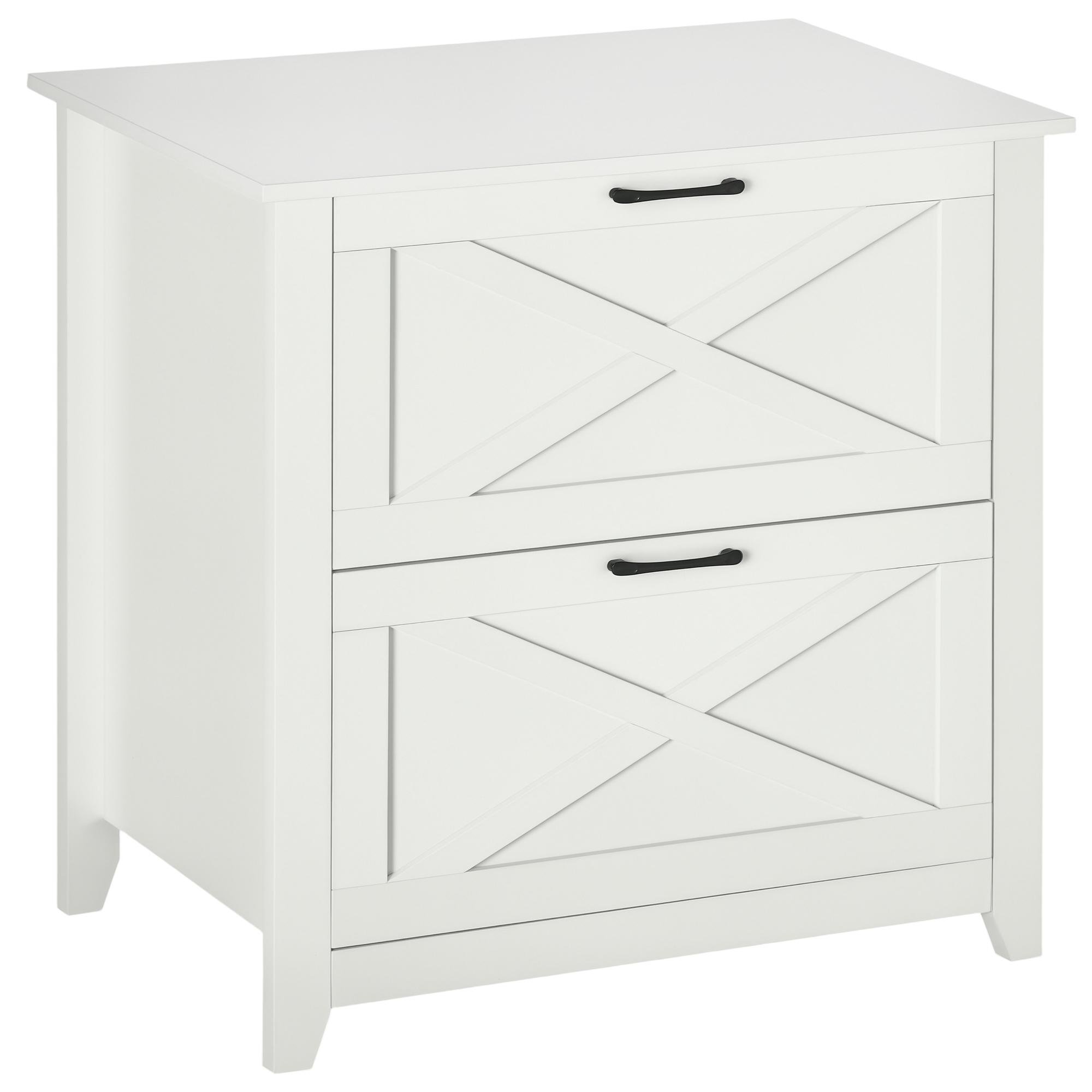 White A4 Hanging File Cabinet with Anti-Tip Design
