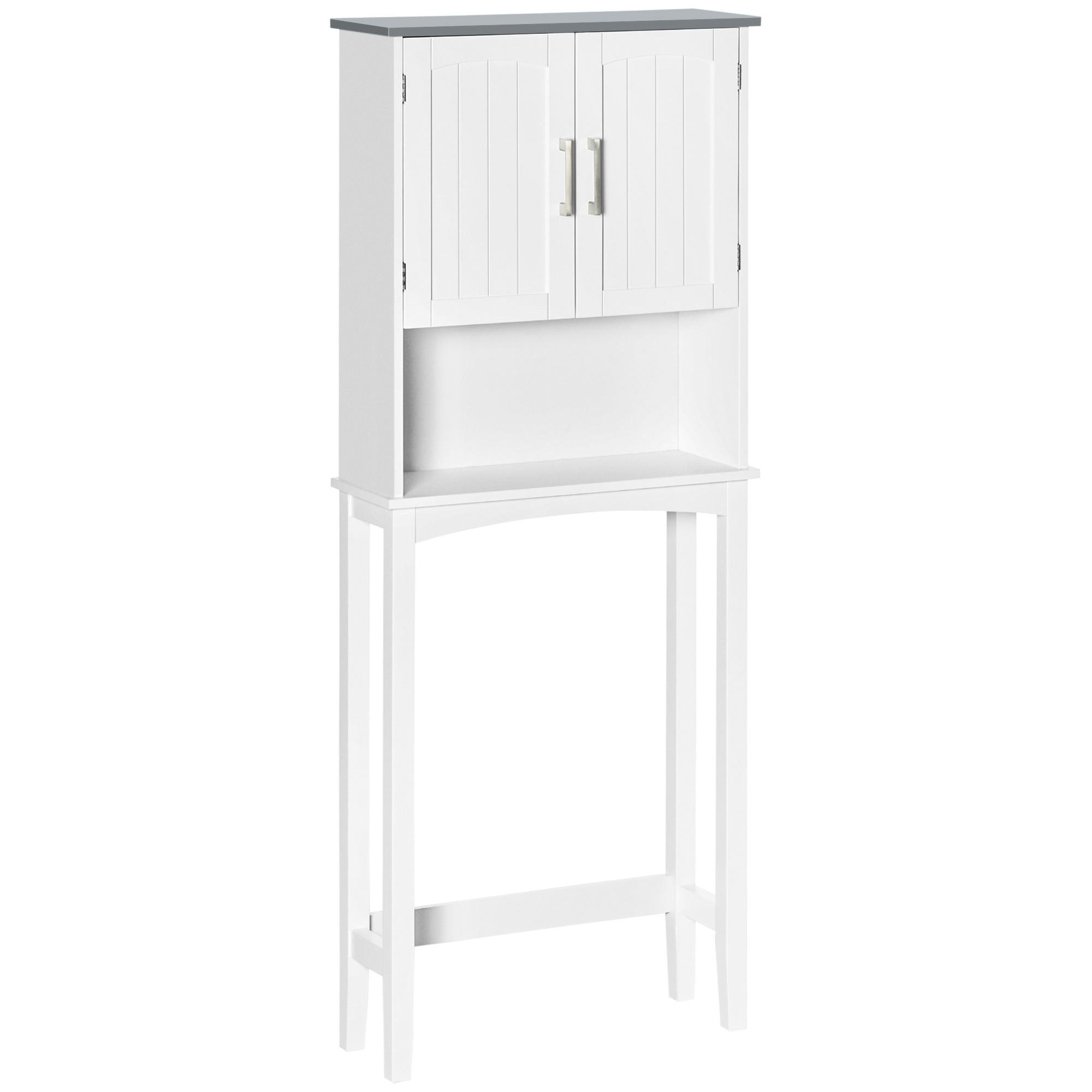 White Shaker Toilet Cabinet with Adjustable Shelf