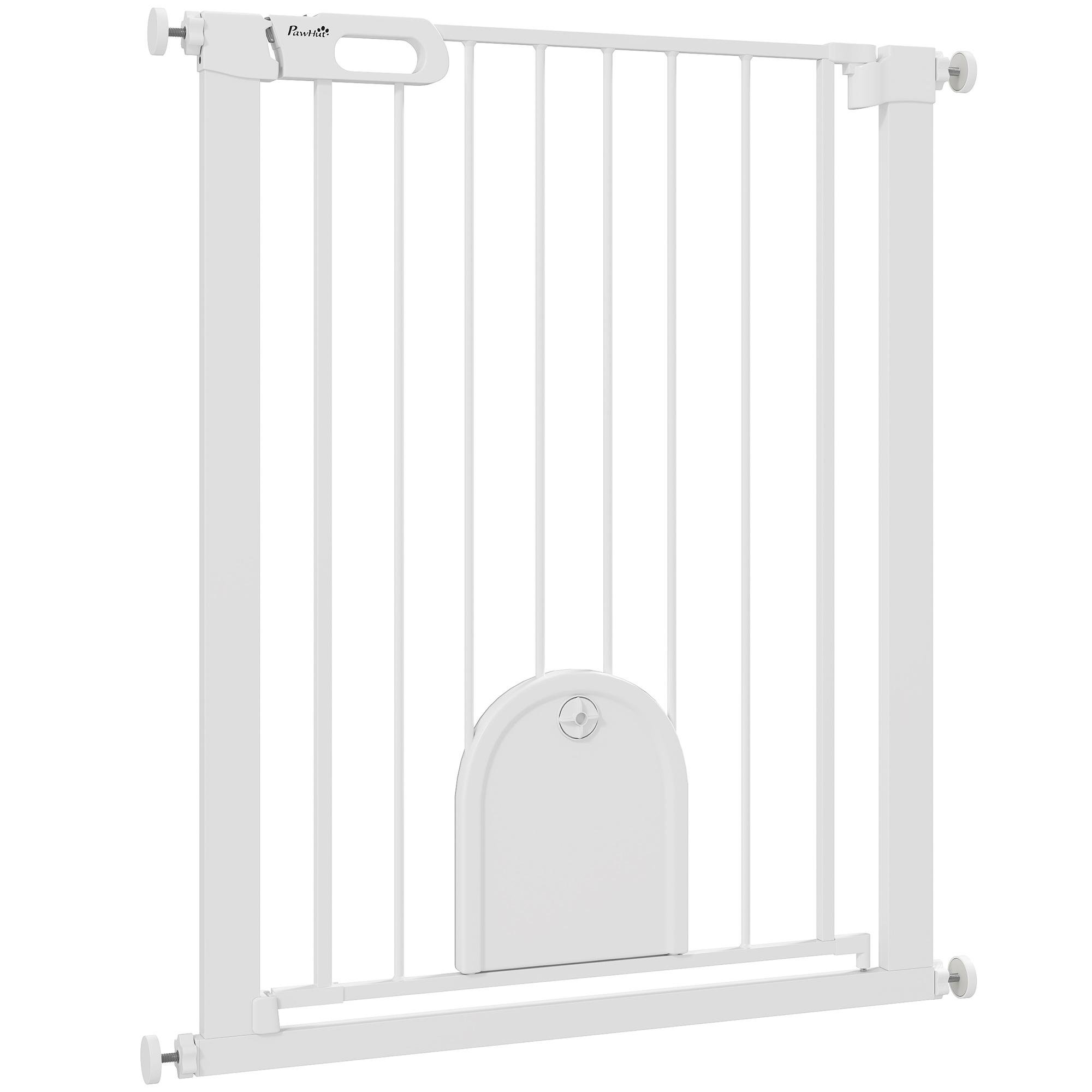 White Alloy Pet Barrier, 29.5-32.3 in Wide, 35.4 in High