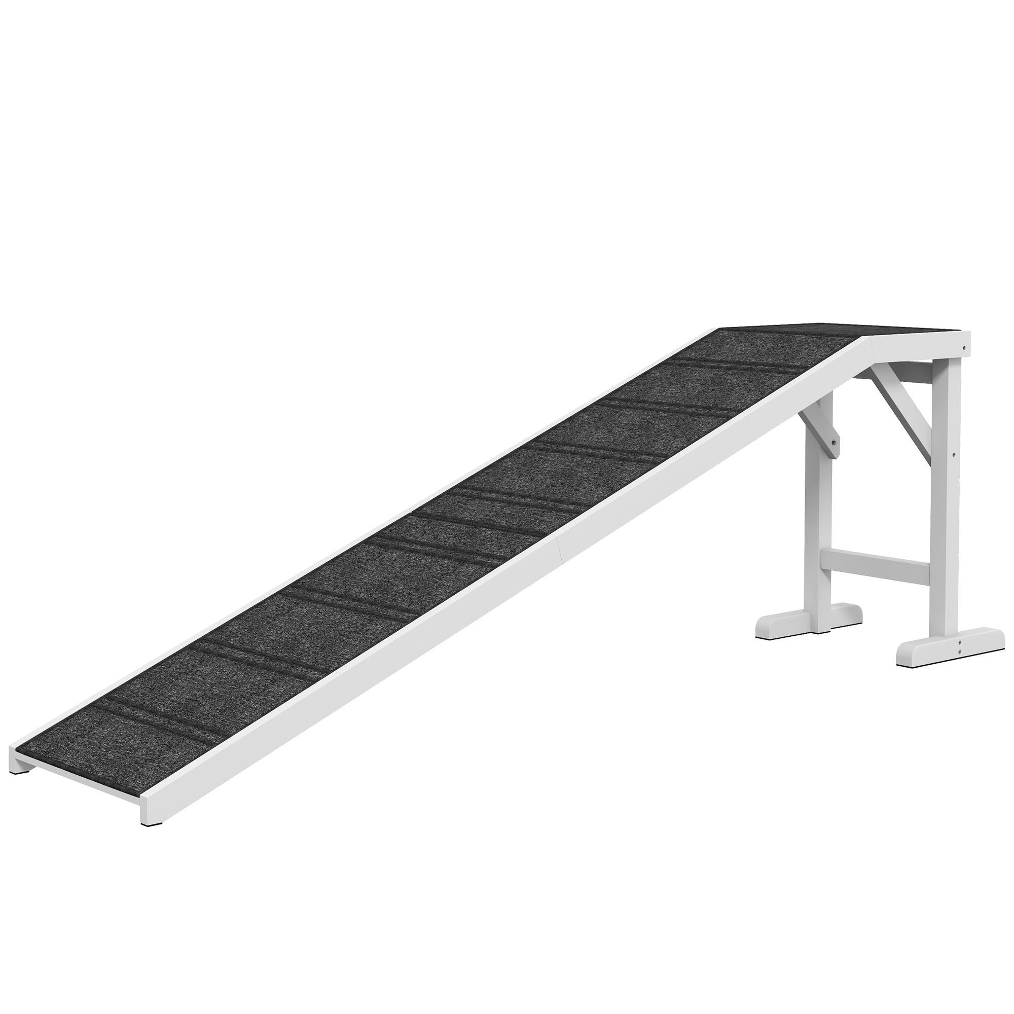White Pine Dog Ramp with Top Platform, 74 x 16 x 25 in