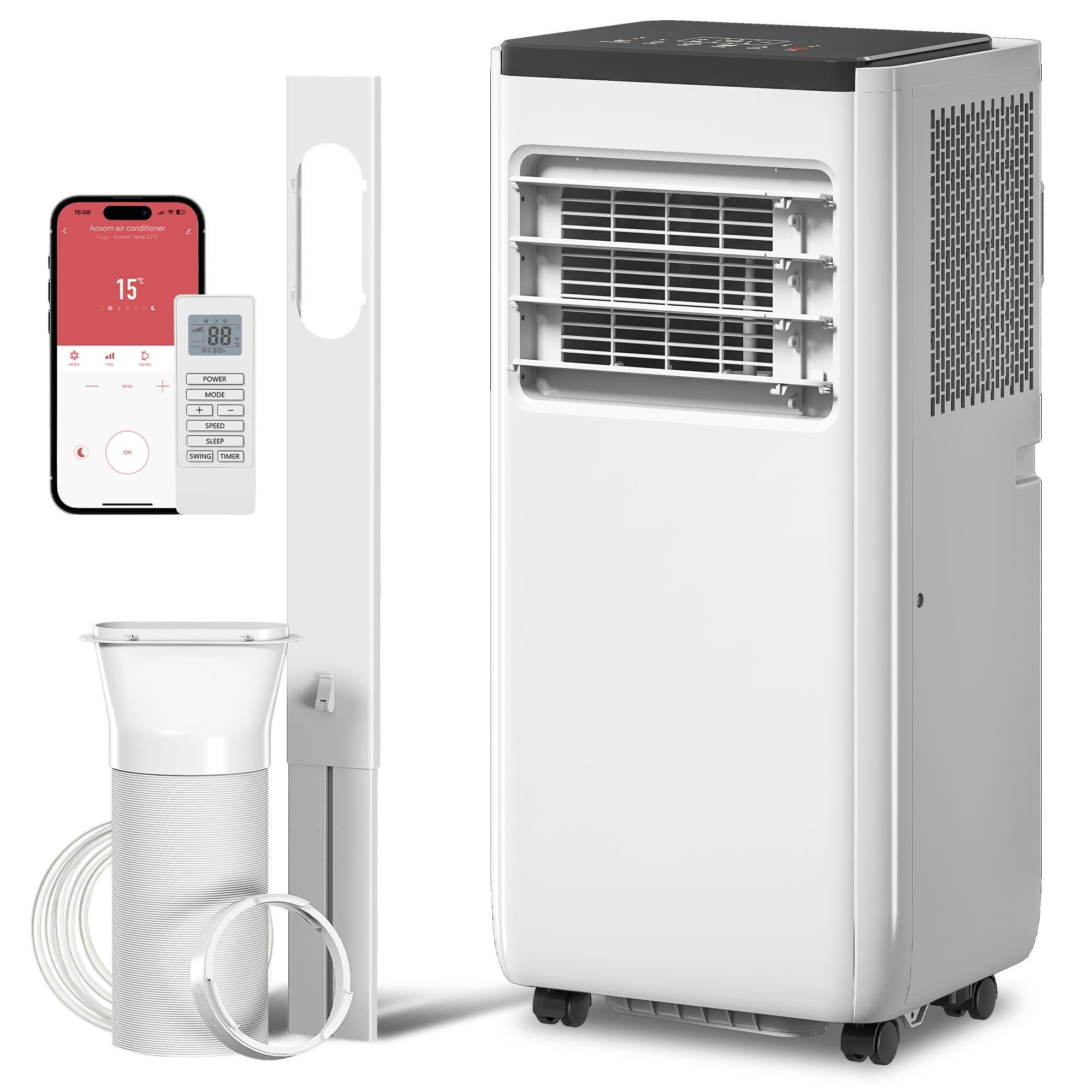 10000 BTU WiFi Air Conditioner, White, 4-in-1