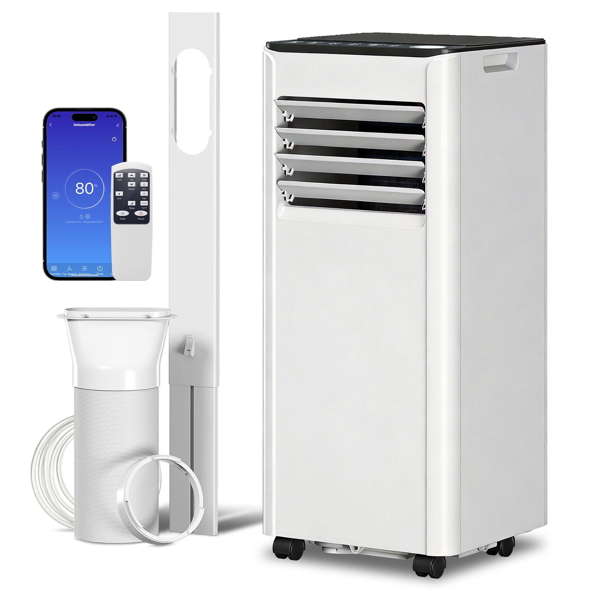 White 10000 BTU Air Conditioner with WiFi, 441 sq. ft.