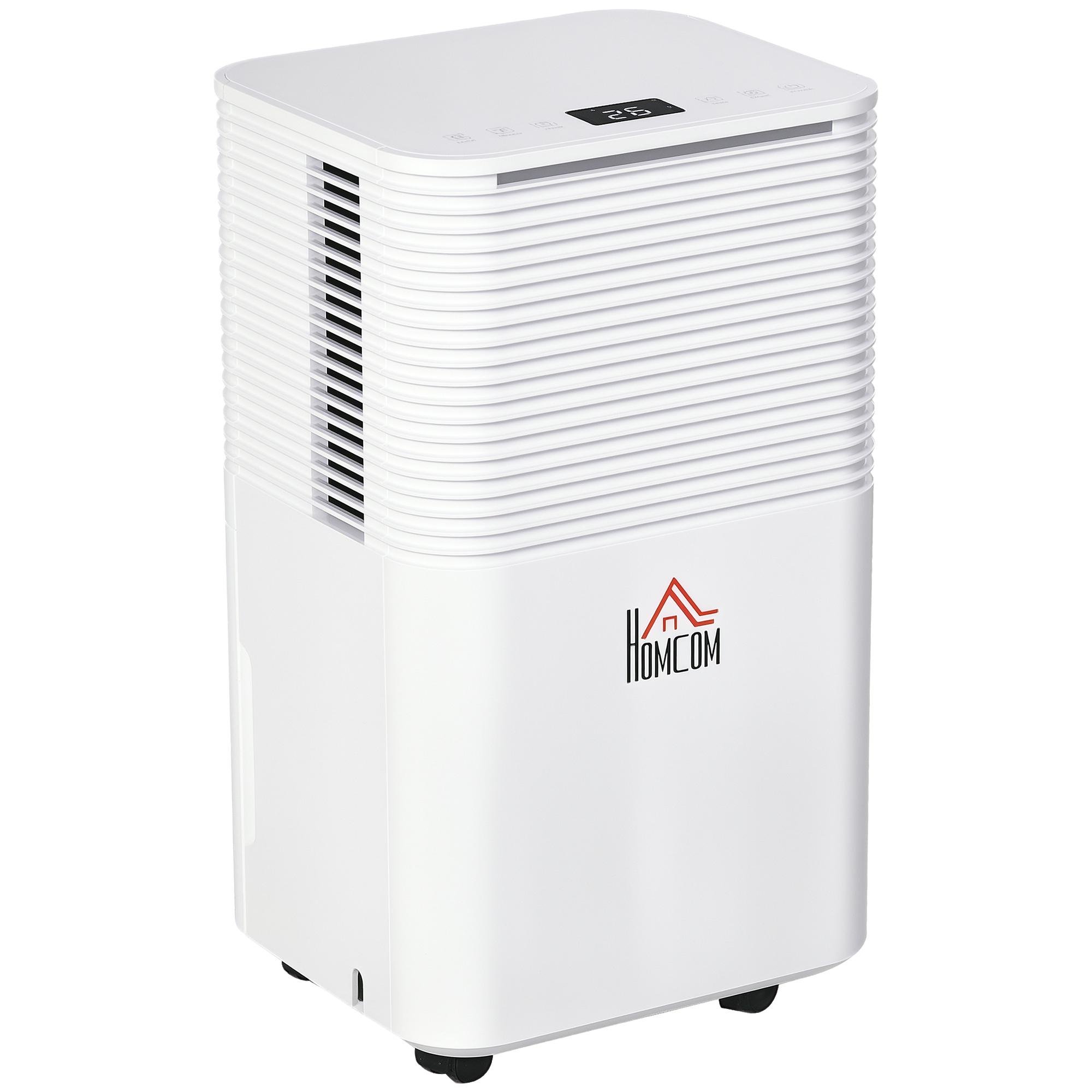 21 Pint White Dehumidifier with Quiet 38dB Operation