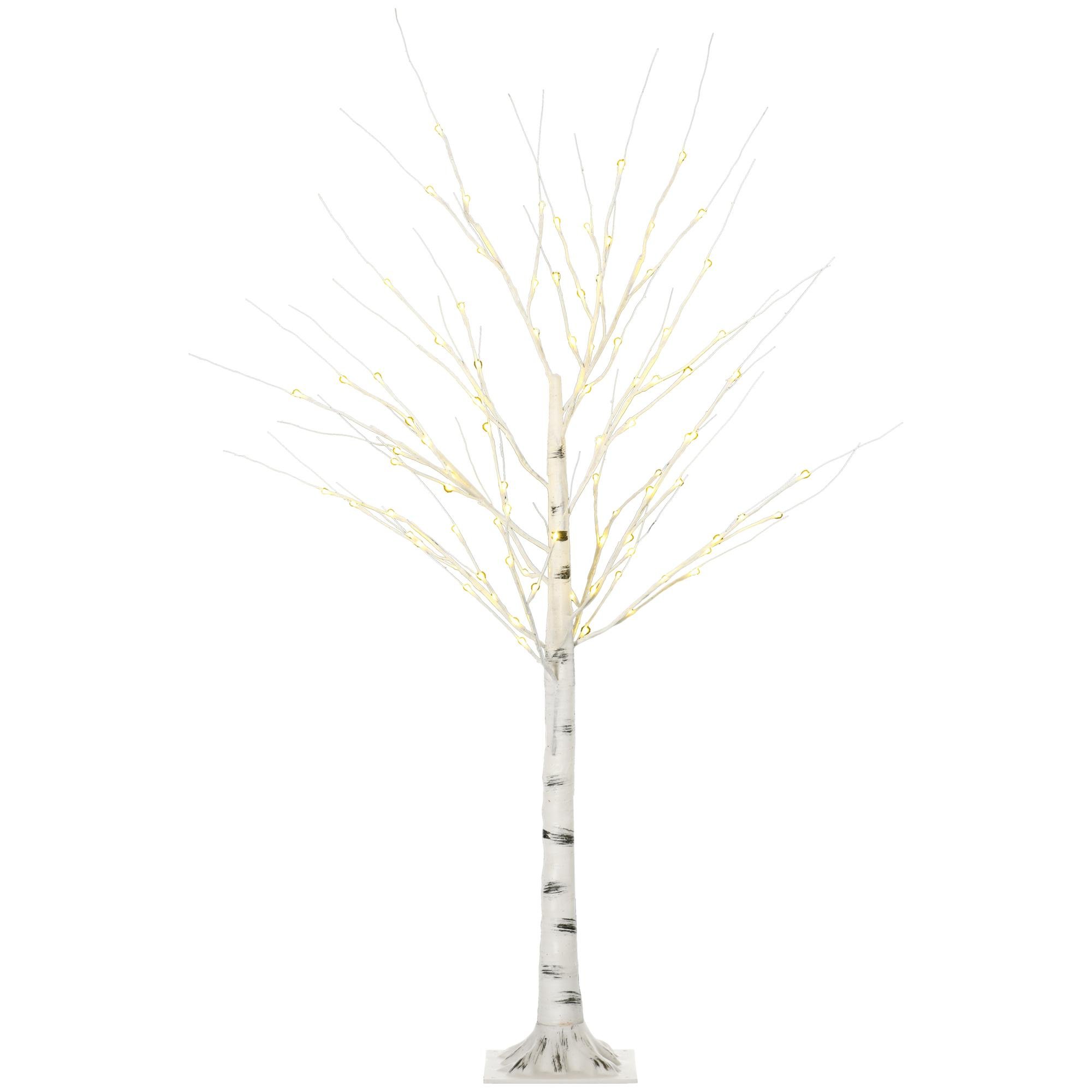 5 ft Pre-Lit Birch Tree with 96 Warm White LEDs