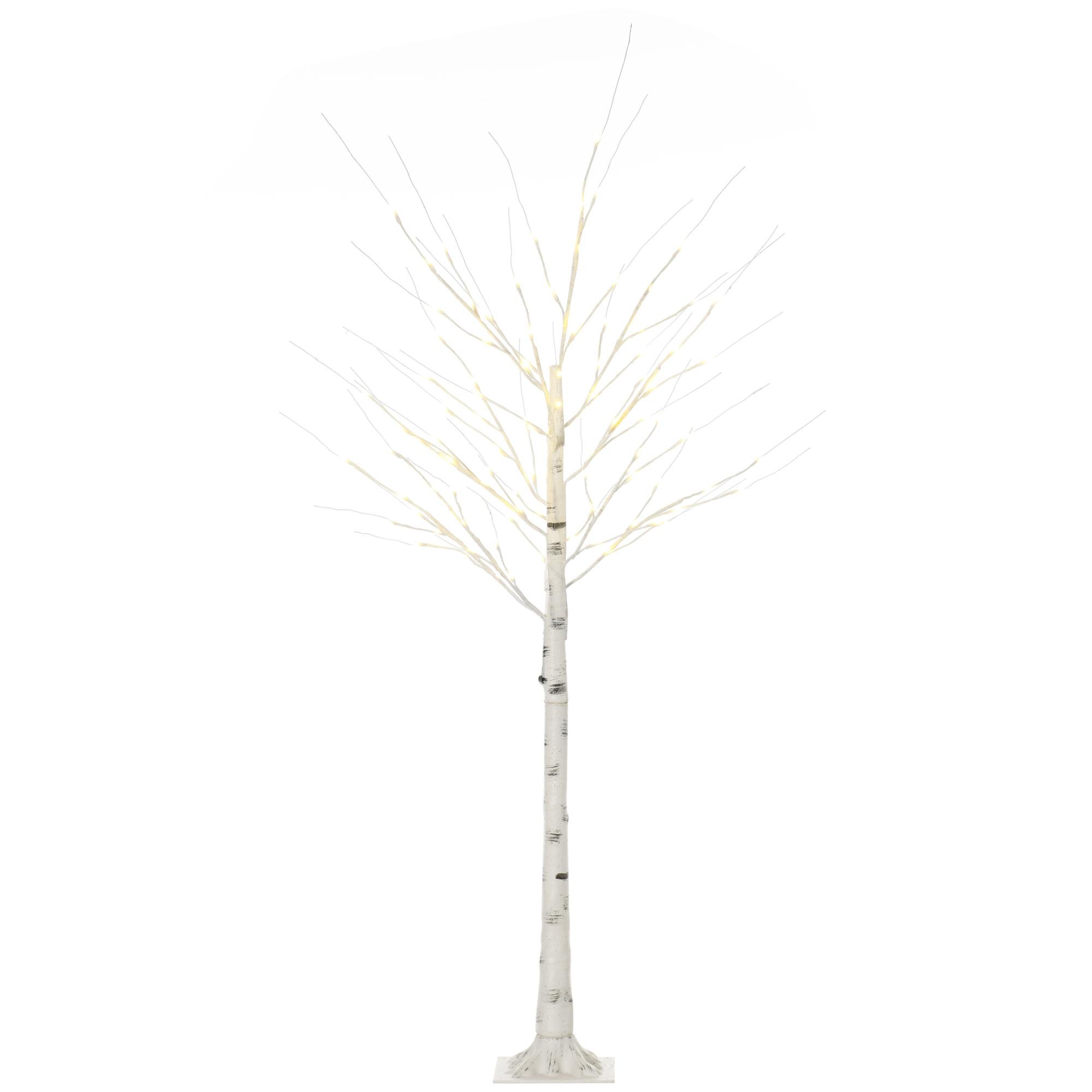 6 ft Pre-Lit Birch Tree with 96 Warm White LEDs