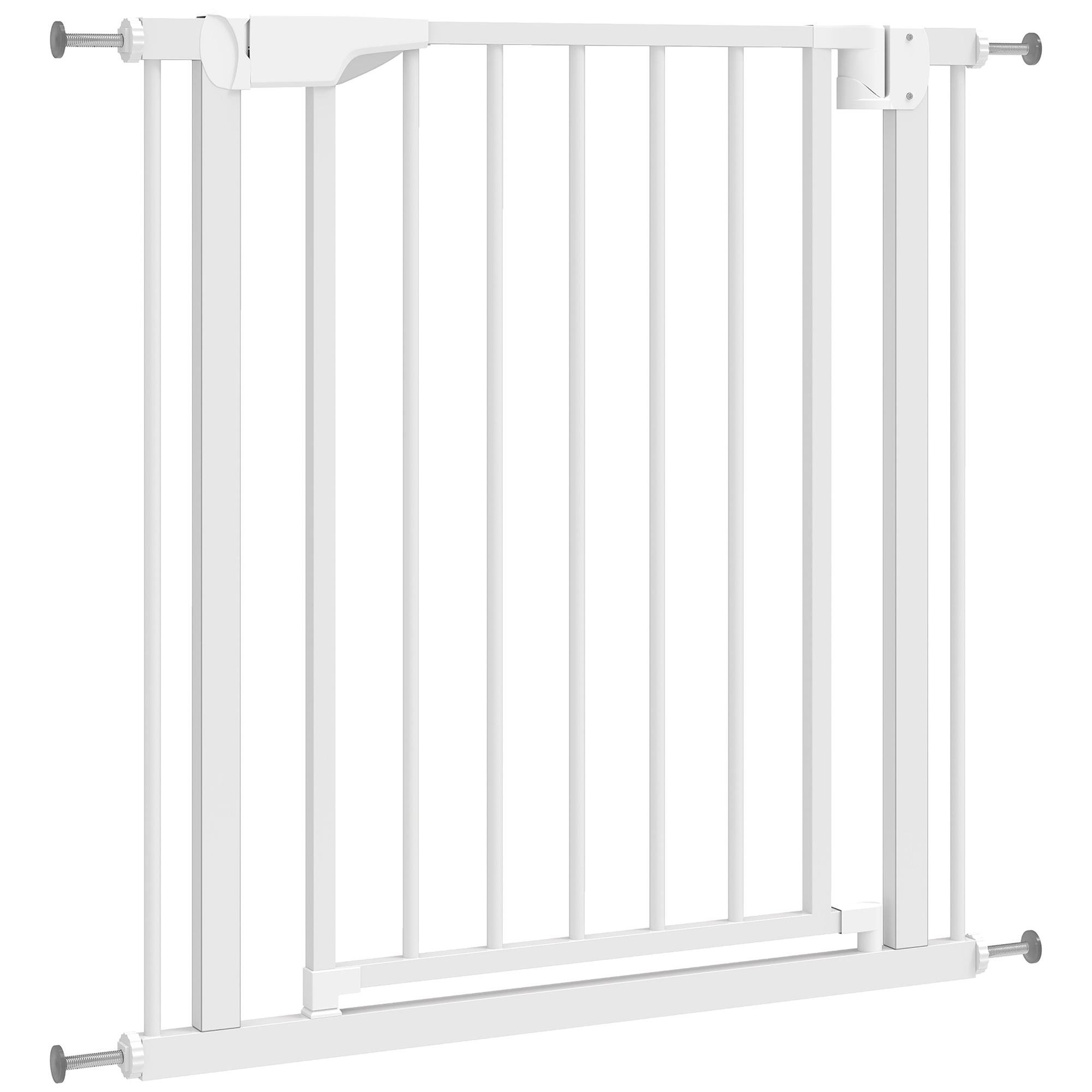 ABS Carbon Steel Pet Gate, White, 29.9-31.9 in Openings
