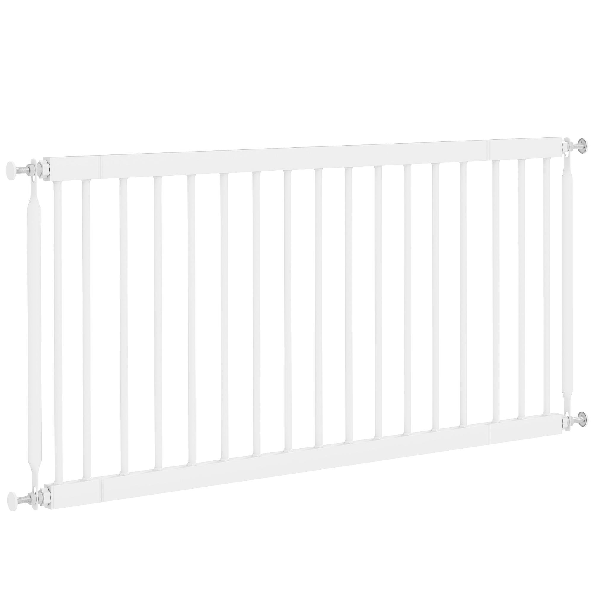 White Toy Dog Gate, Adjustable 26-37"W