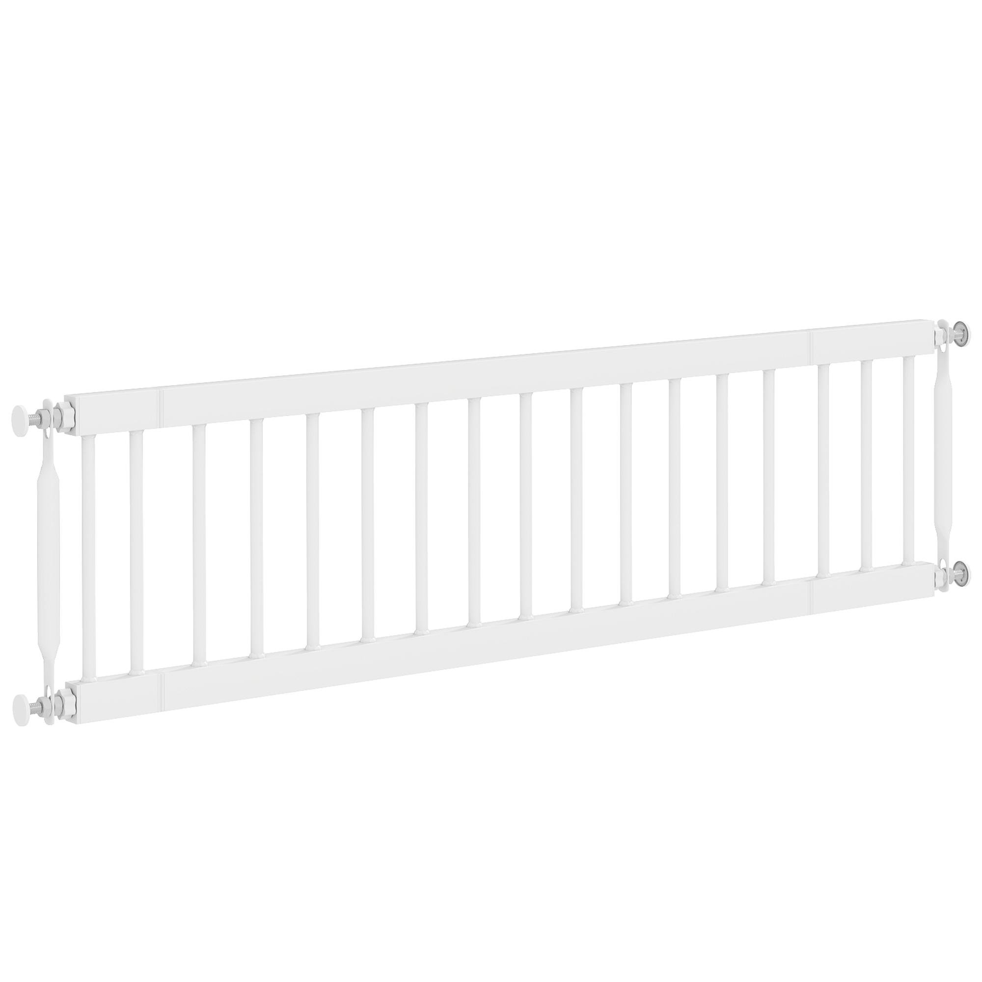 White Steel Toy Dog Gate, Adjustable 26-37 in