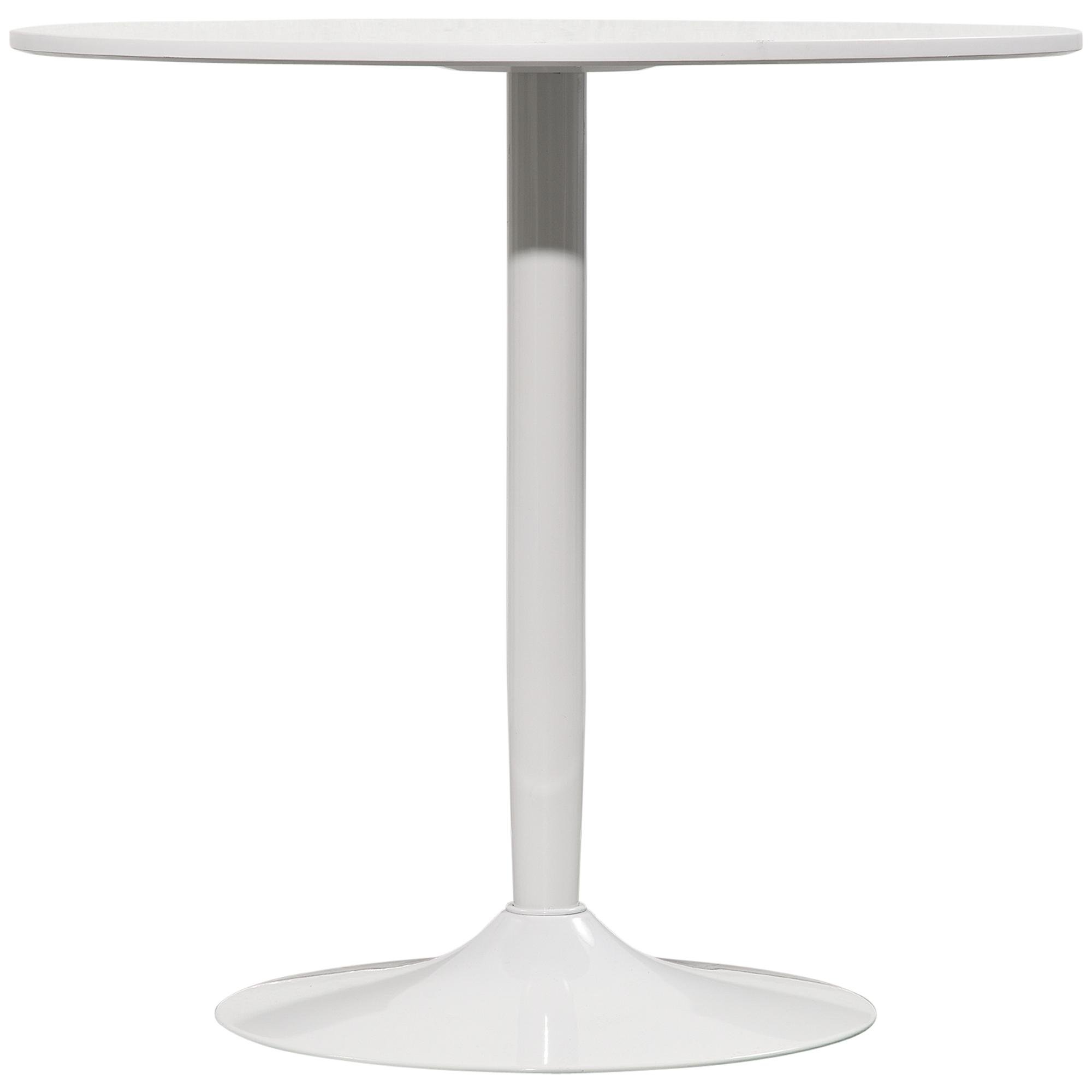 White 31.5 Inch Pedestal Table for Two