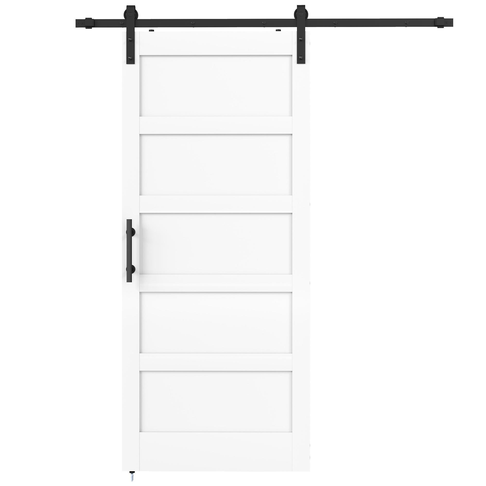 White Shaker Door with Hardware Kit, 36 x 84 Inch