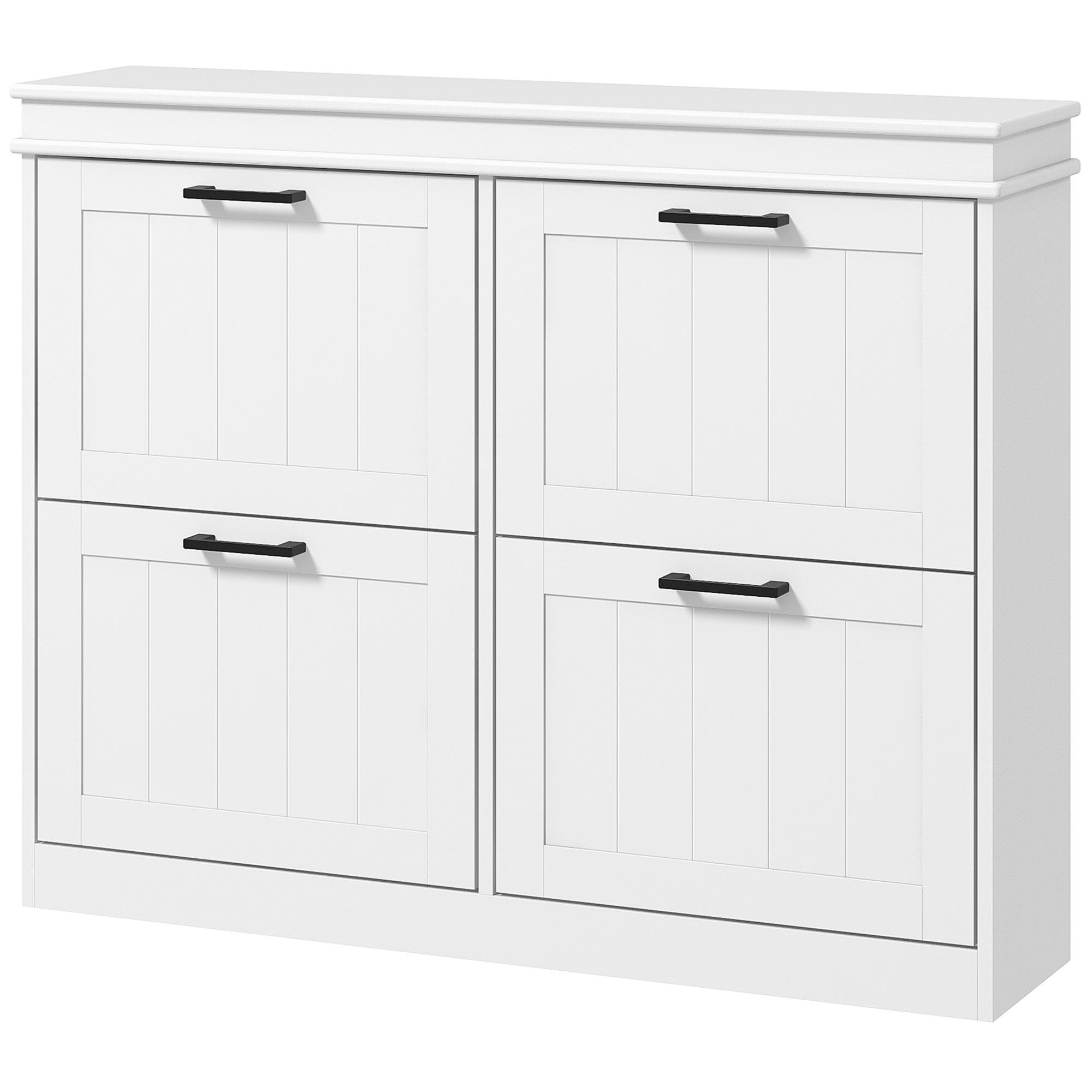 White 20 Pair Flip Cabinet with Adjustable Shelves