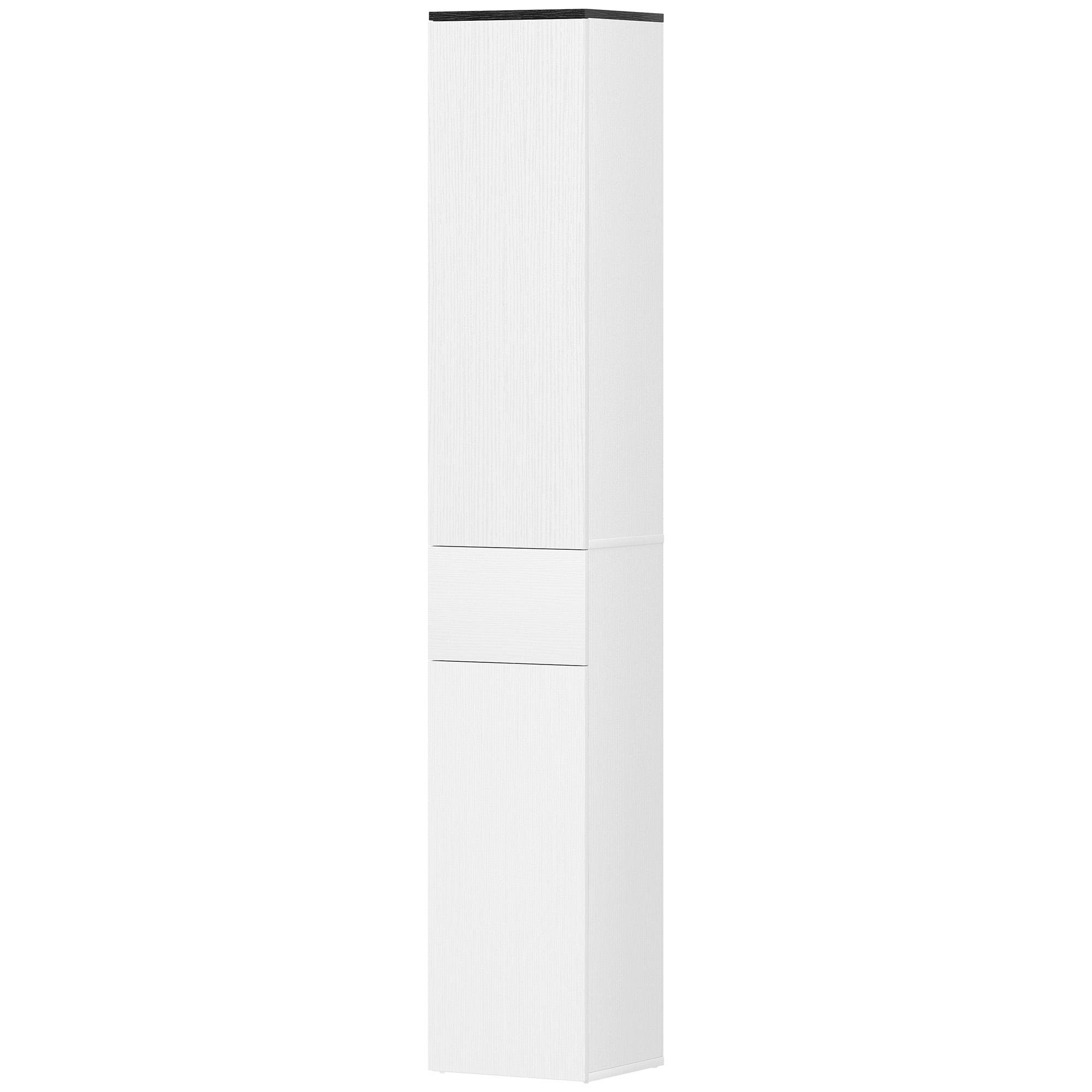 White 70.9-Inch Bathroom Cabinet with Two Cupboards