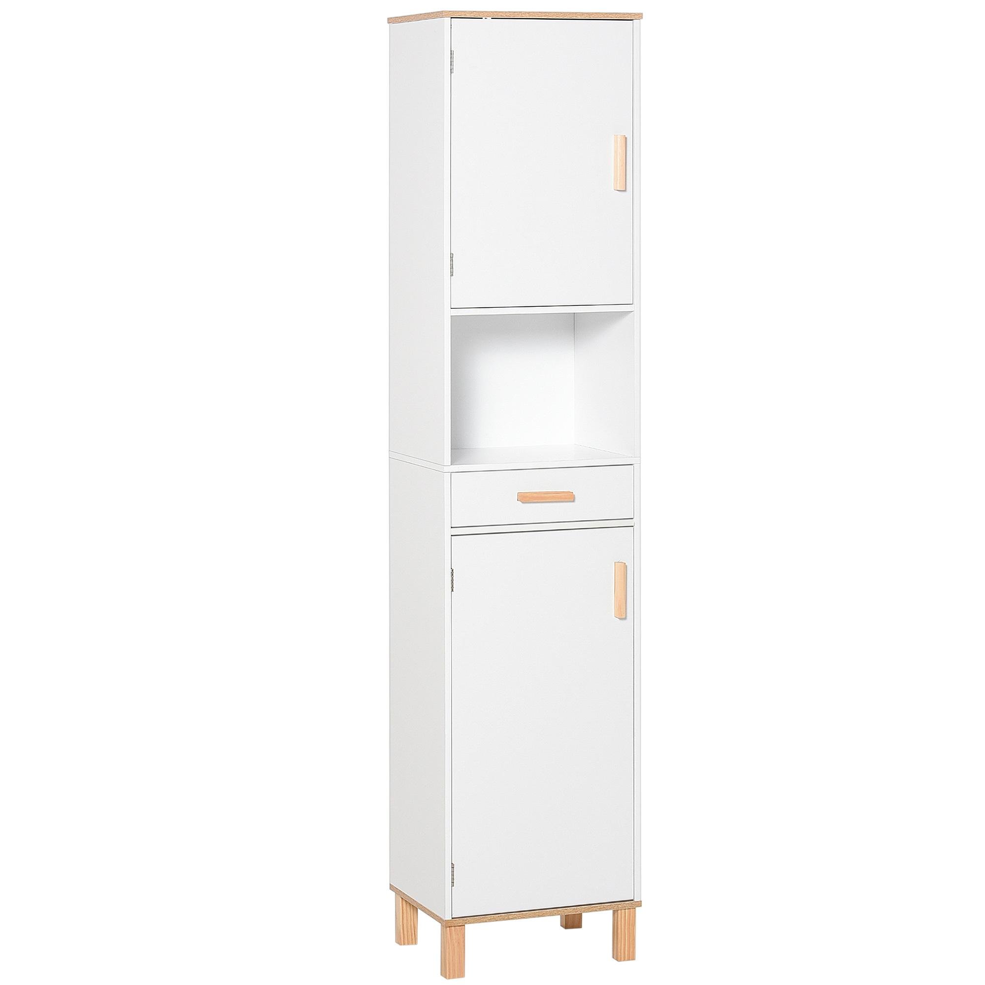 White 70.8 Inch Bathroom Organizer with Drawer