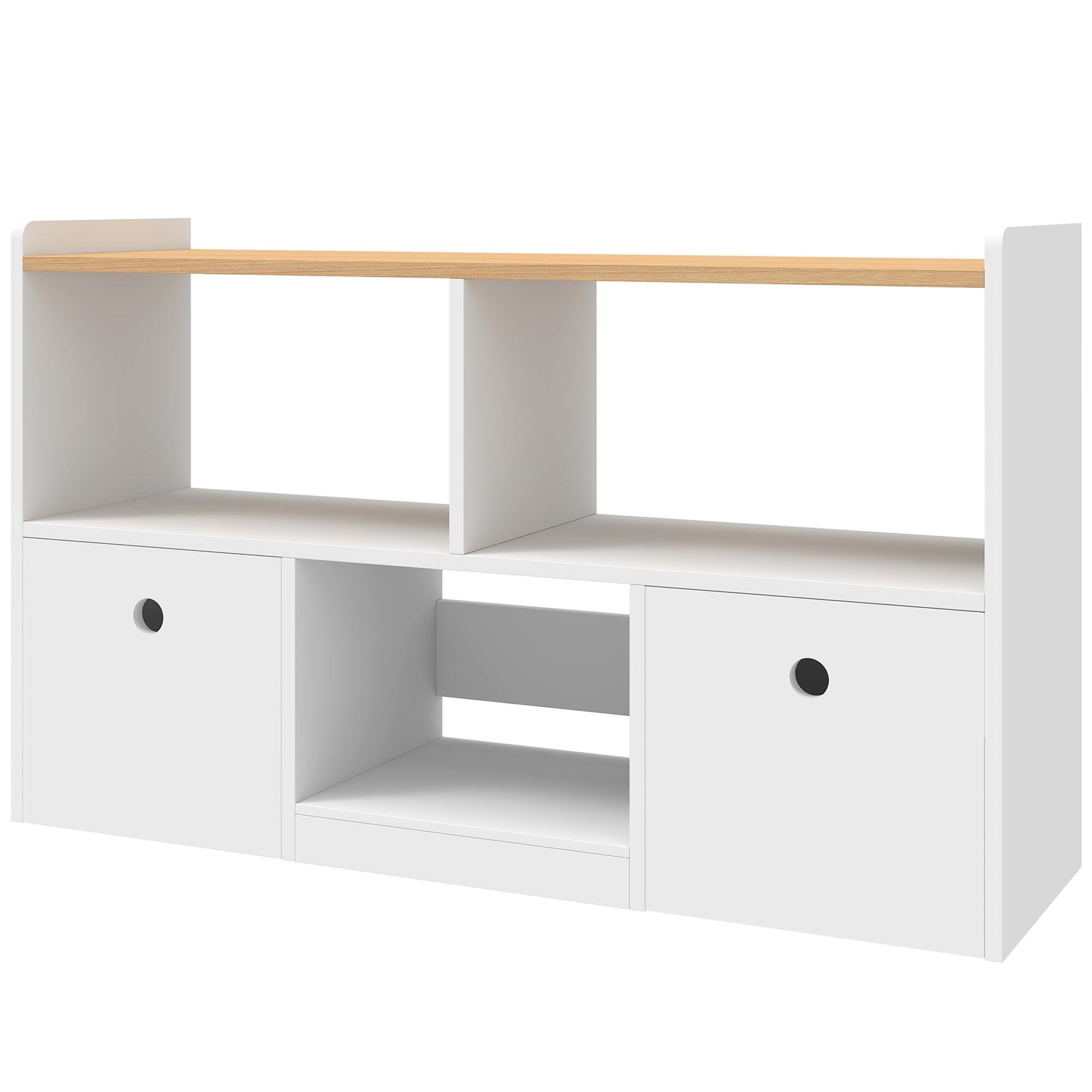 White six-zone toy organizer with movable drawers