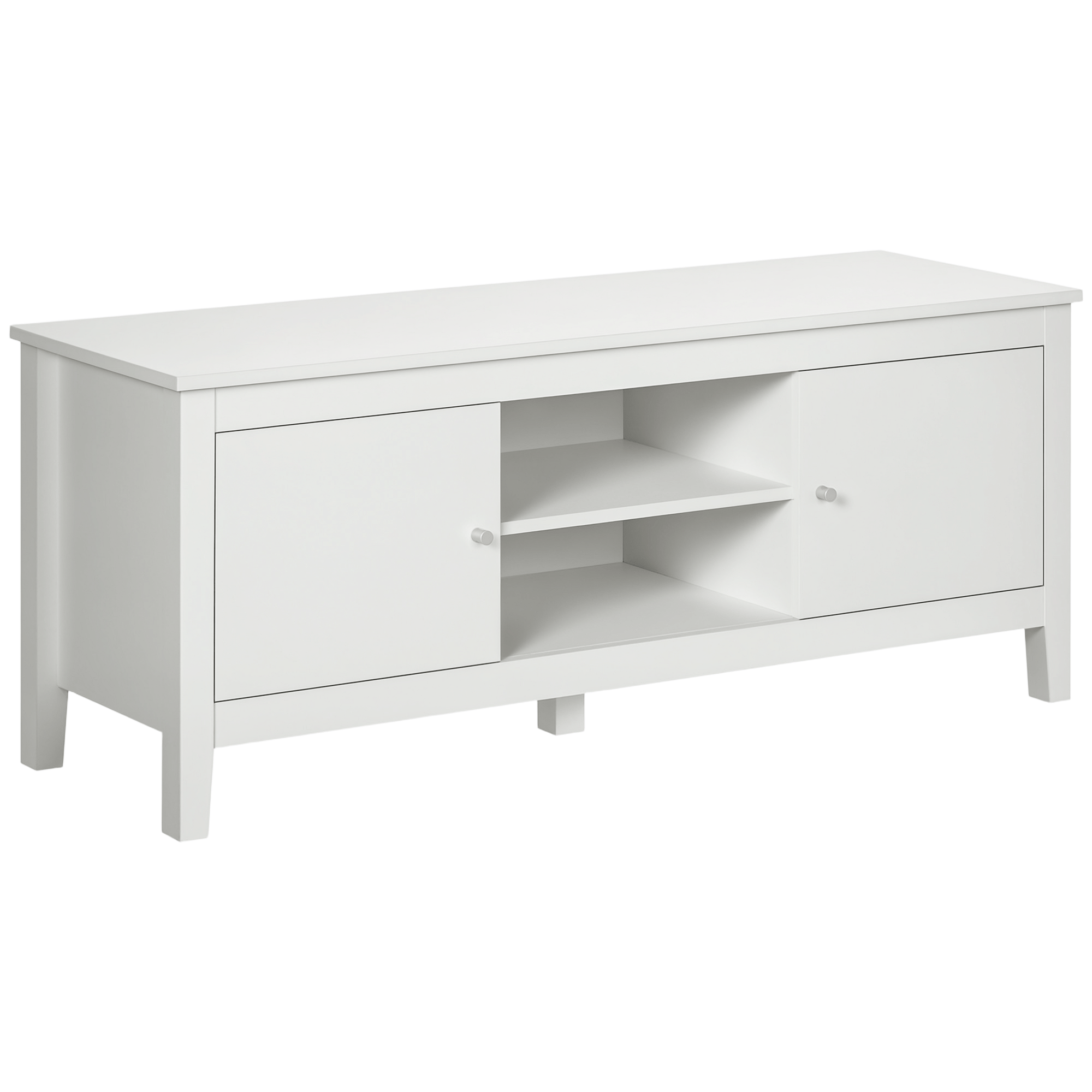 White 55 inch TV cabinet with storage