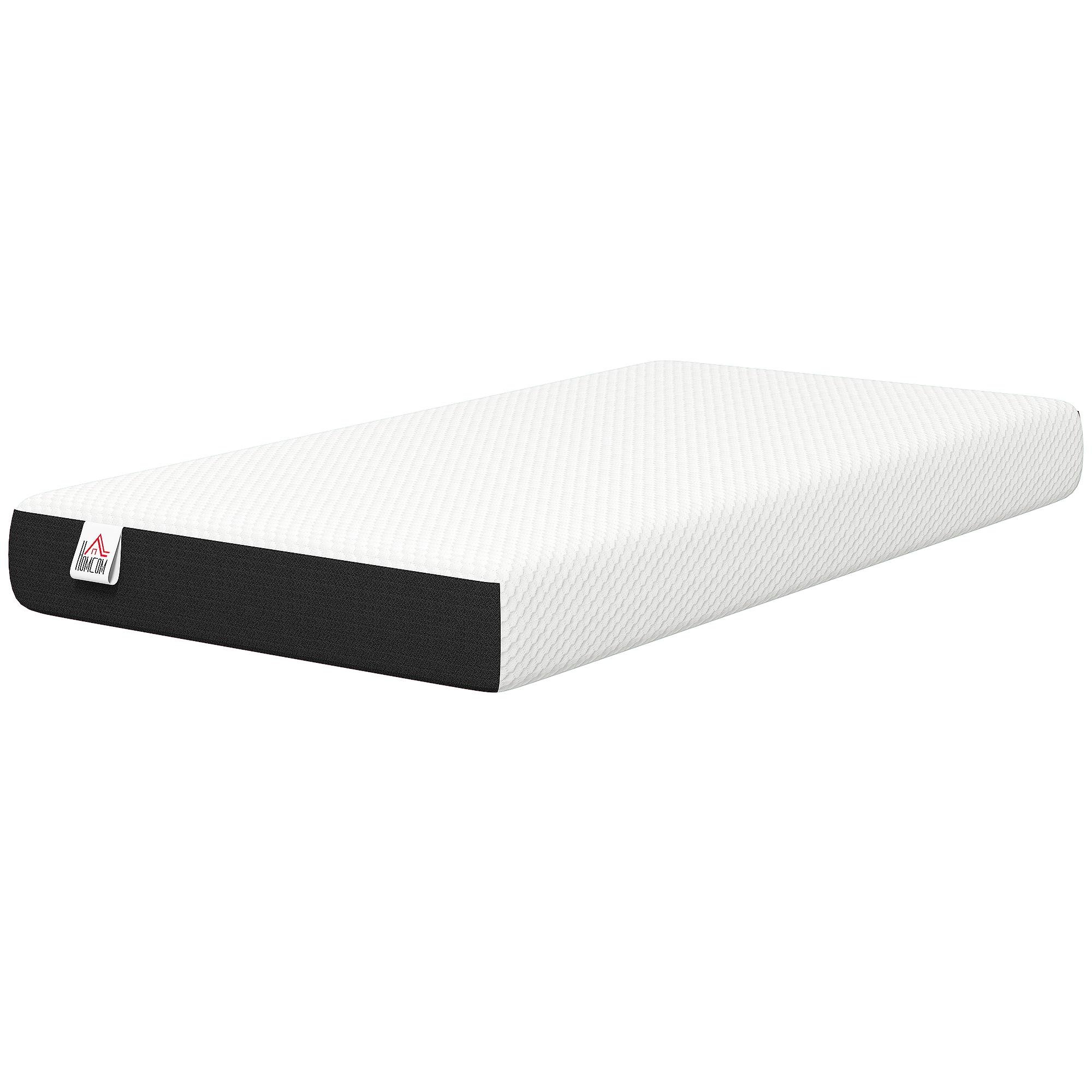 White Twin Memory Foam Mattress, 8-Inch Cooling Design