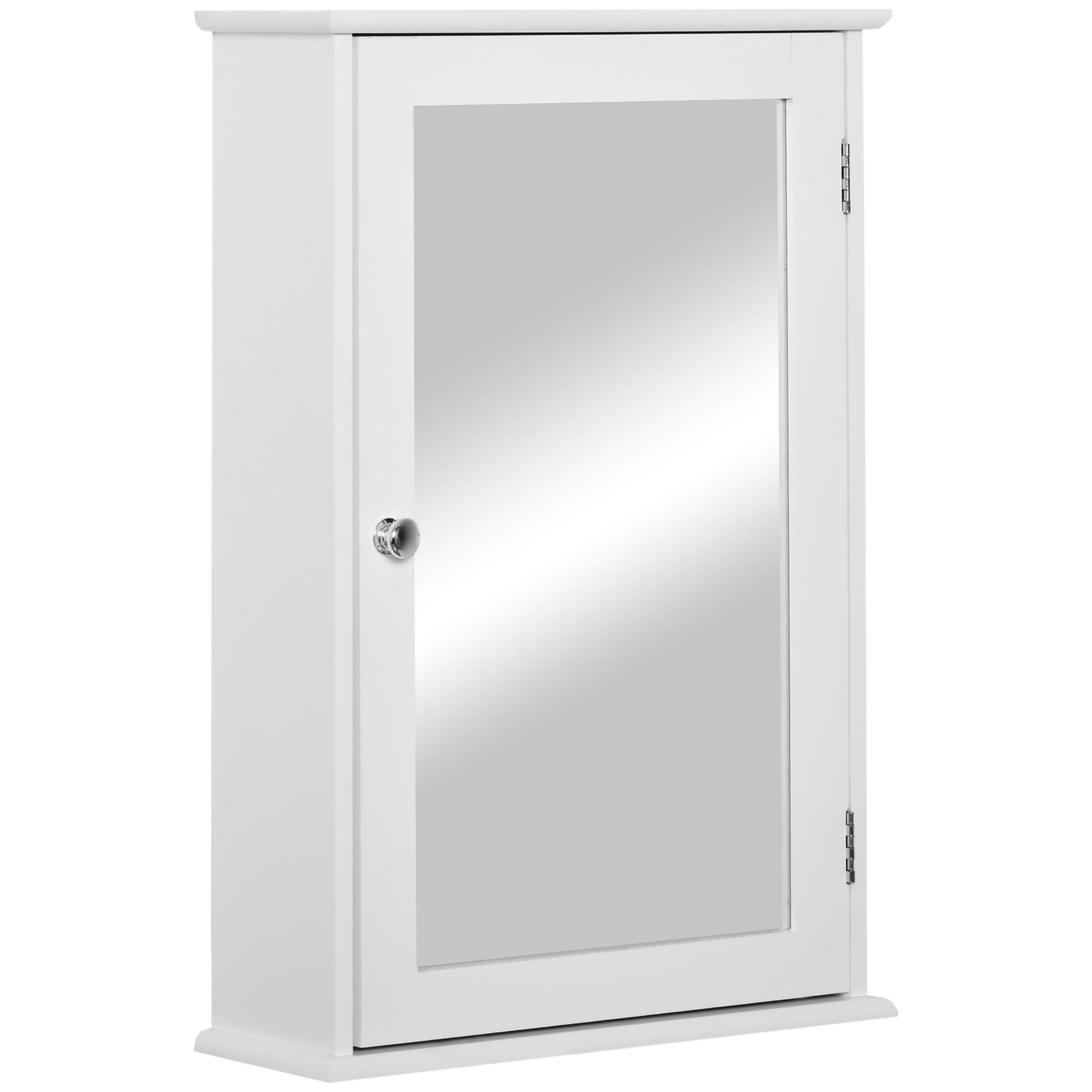 White 16.1 Inch Medicine Cabinet with Two Shelves