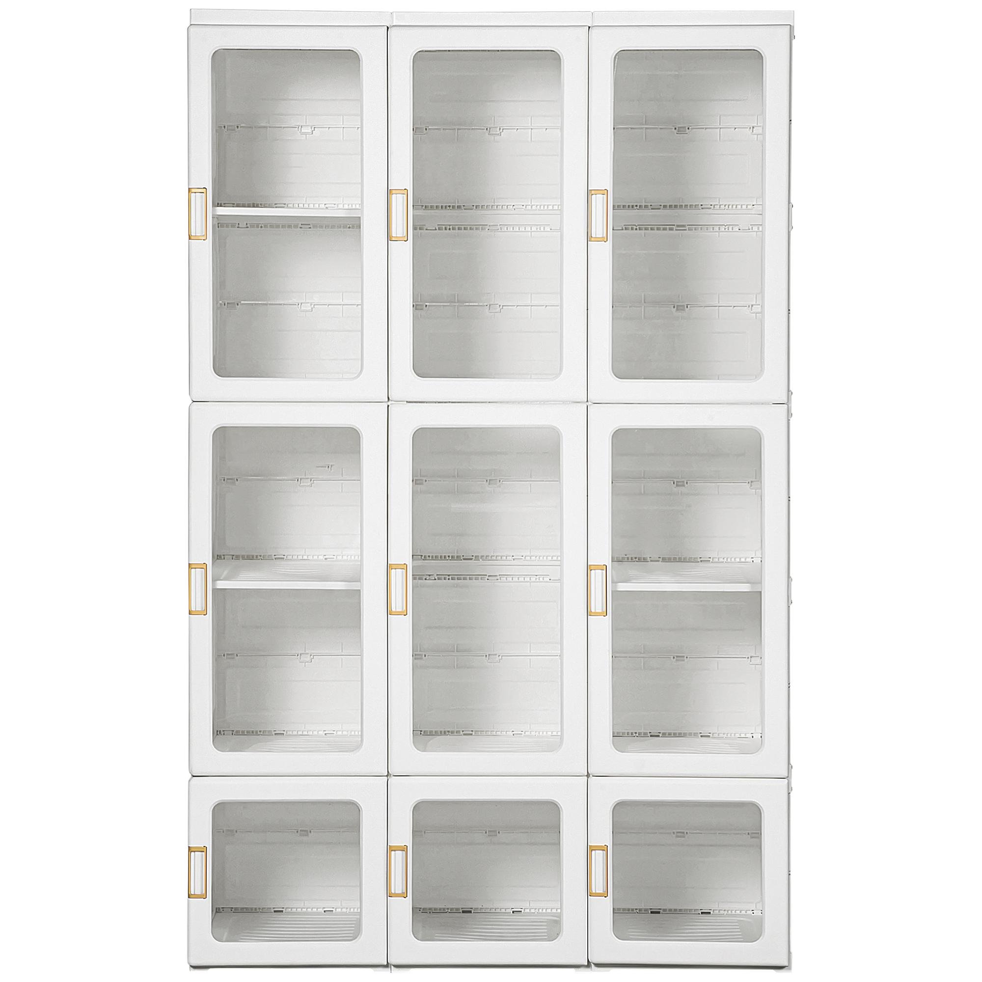 White Modular Wardrobe, Foldable Cube Storage for Apartments