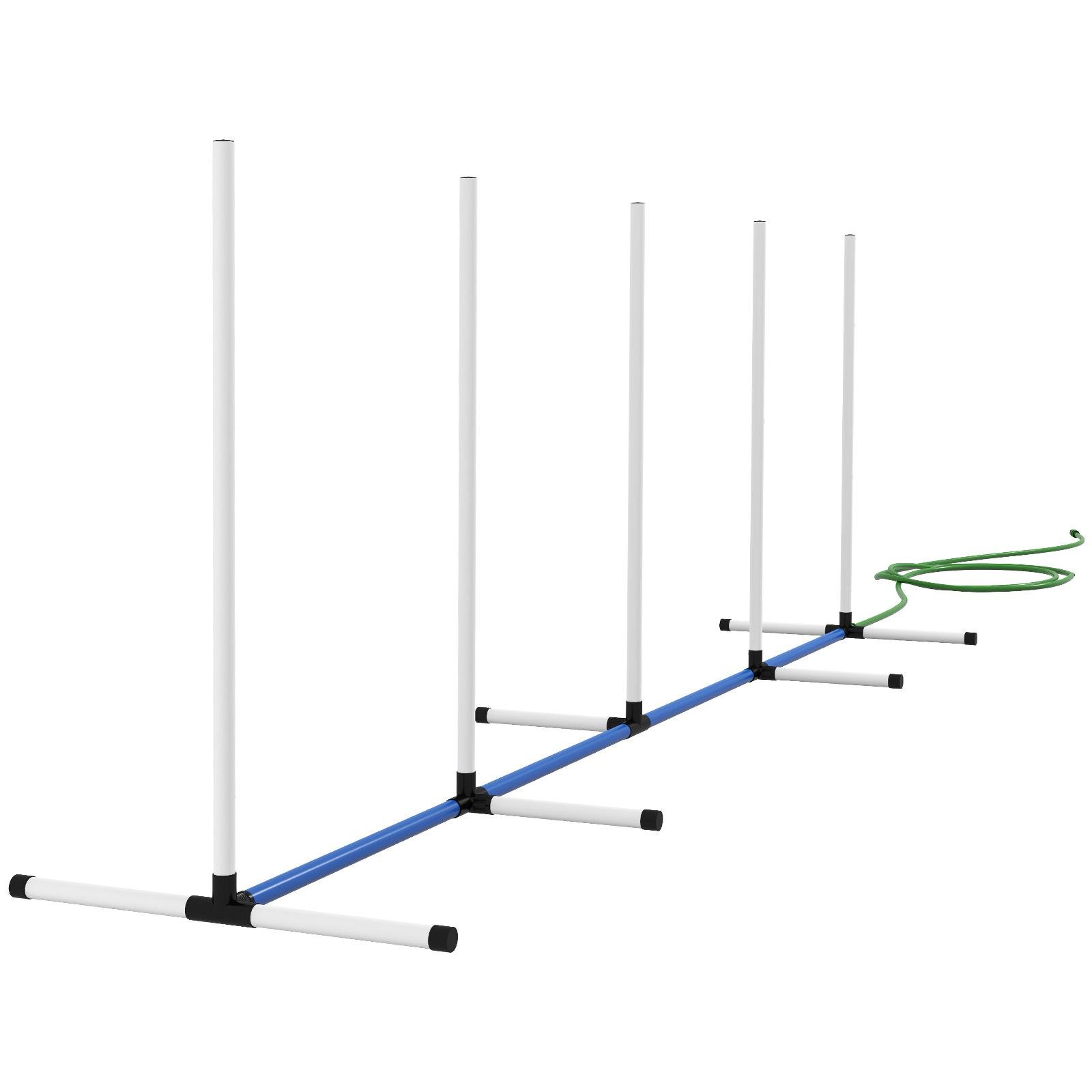 White PE Dog Agility Set with Weave Poles, Water Tube