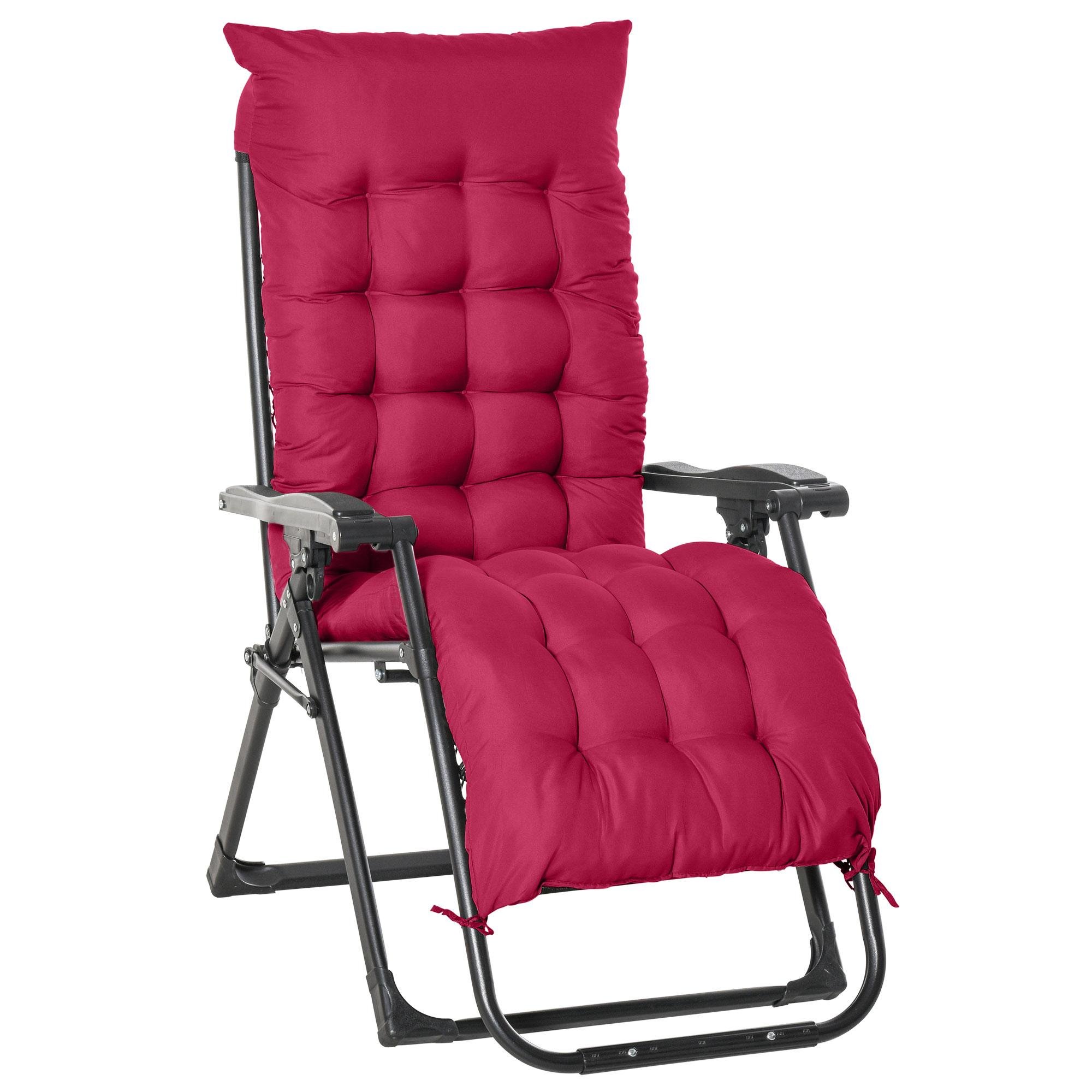 Wine Red Zero Gravity Chair with Folding Design