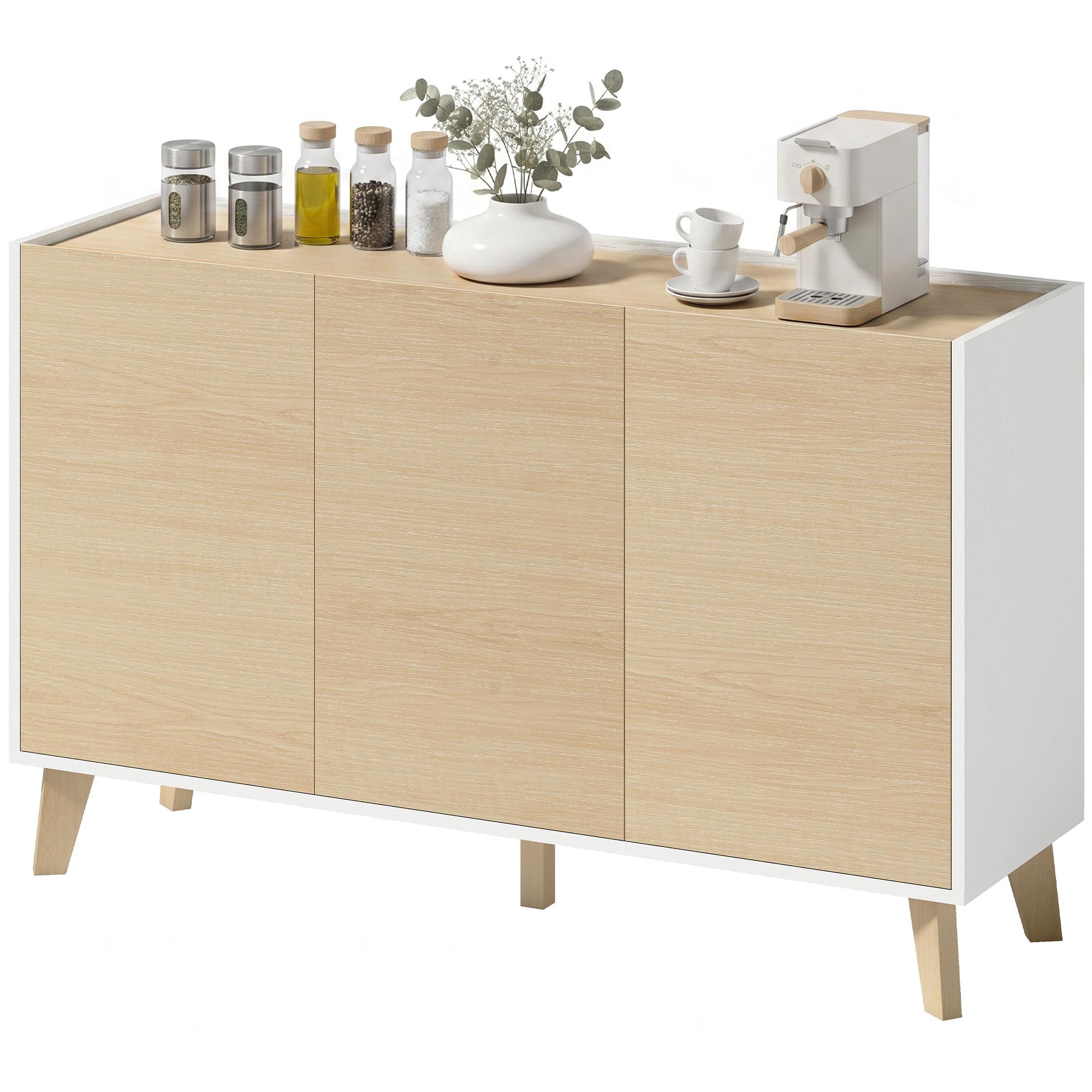 47.2 inch wood effect cabinet with six compartments