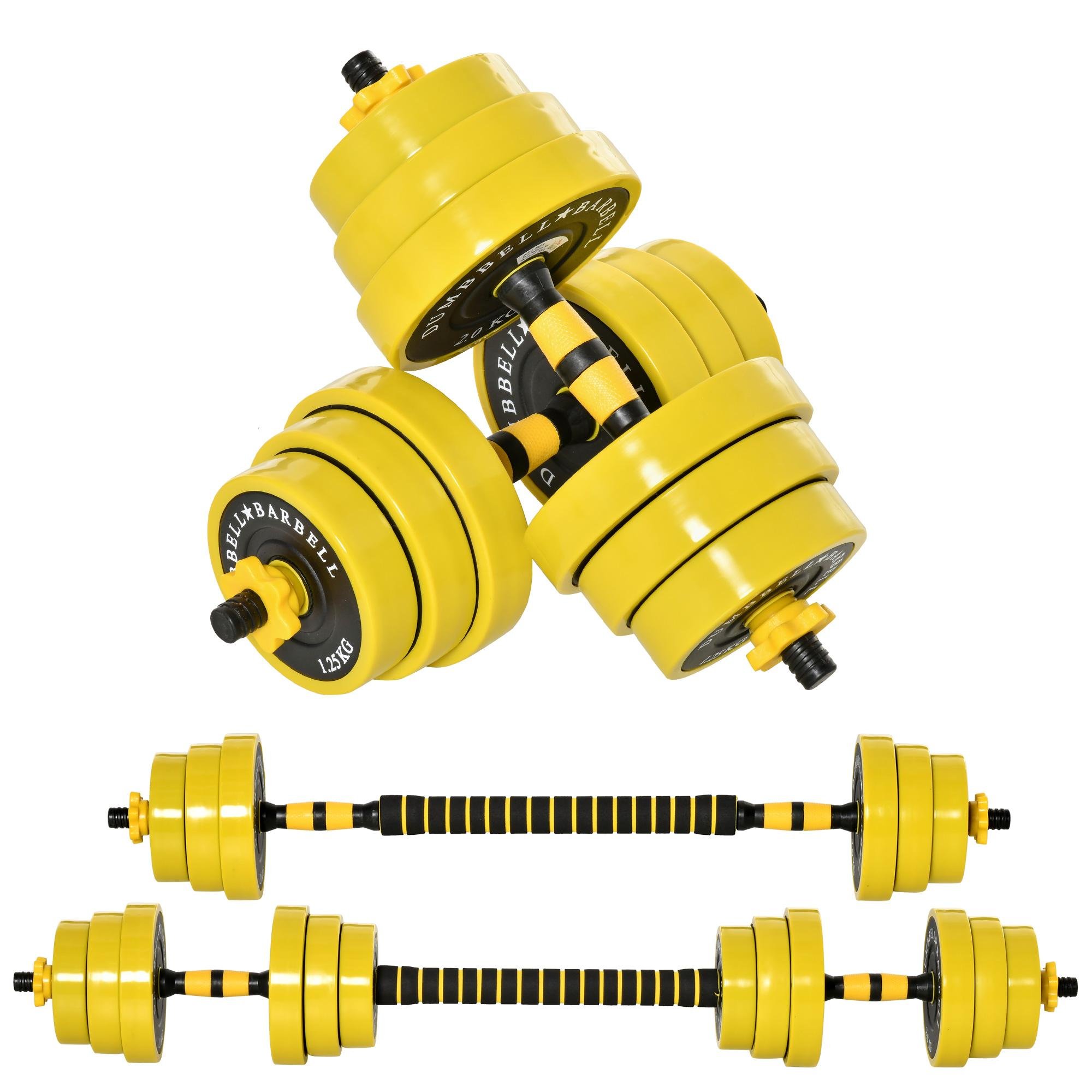 Yellow 44 lbs Adjustable Set for Home Strength Training