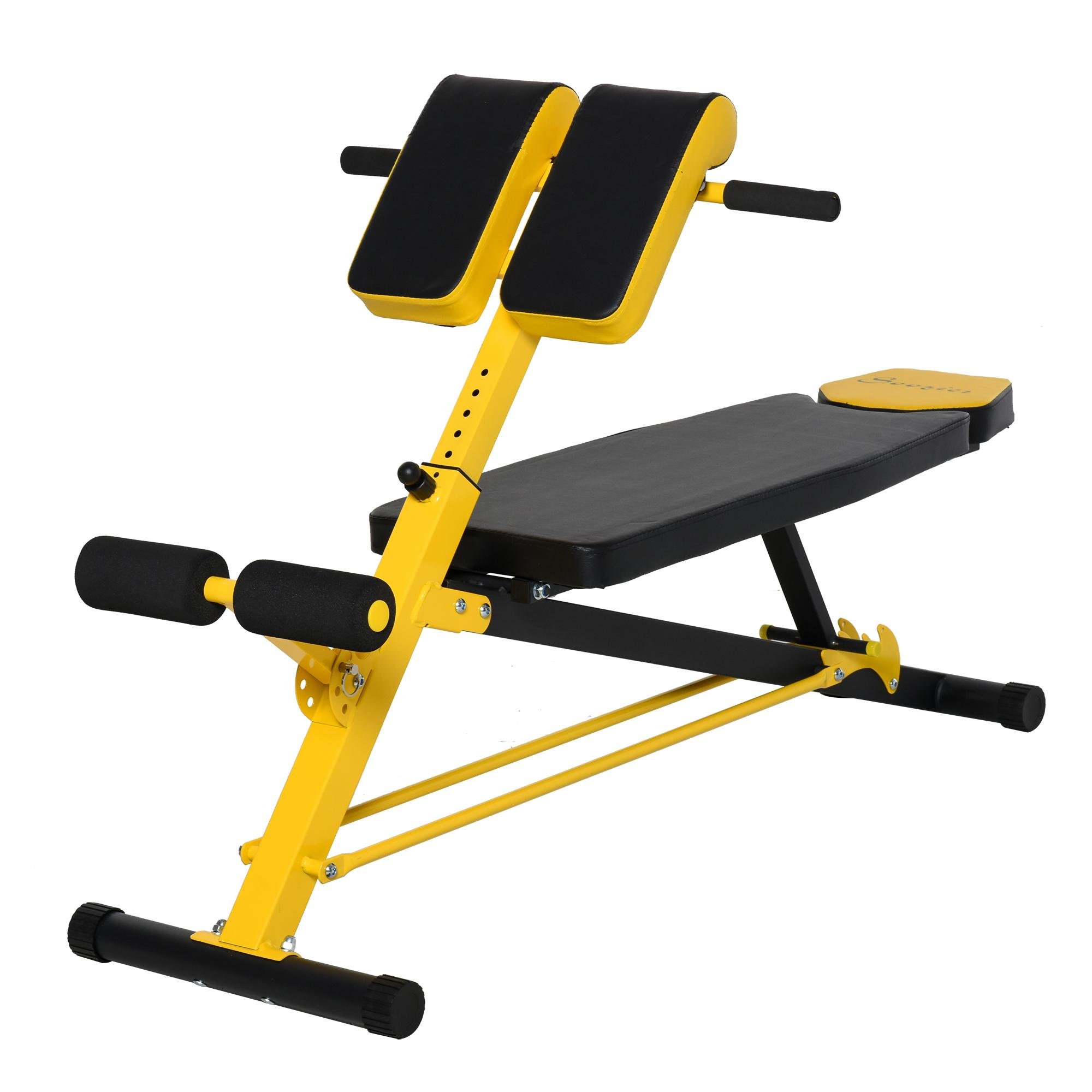 Yellow Alloy Steel Weight Bench, Adjustable Multi-Use